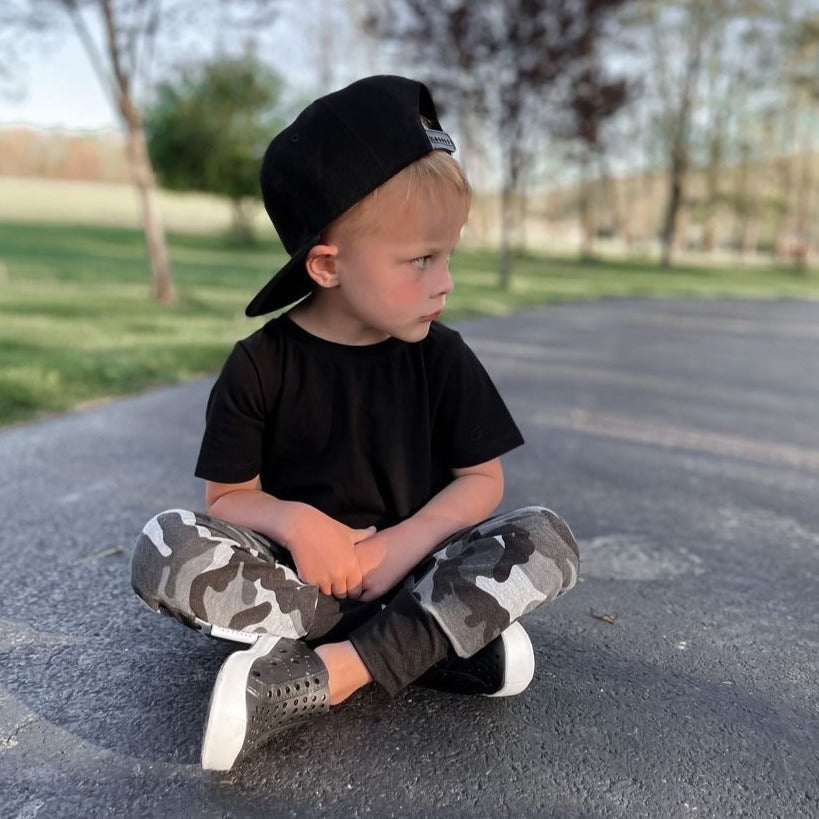 Toddler Perforated Slip On Water Sneakers in Black - Ello