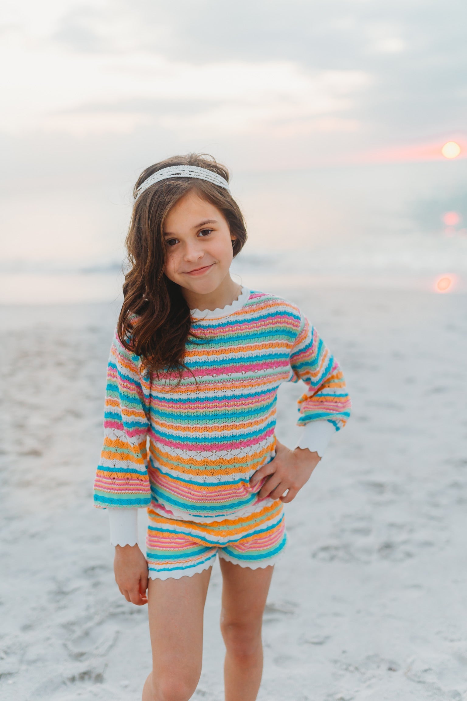 Retro Stripe Knit Short