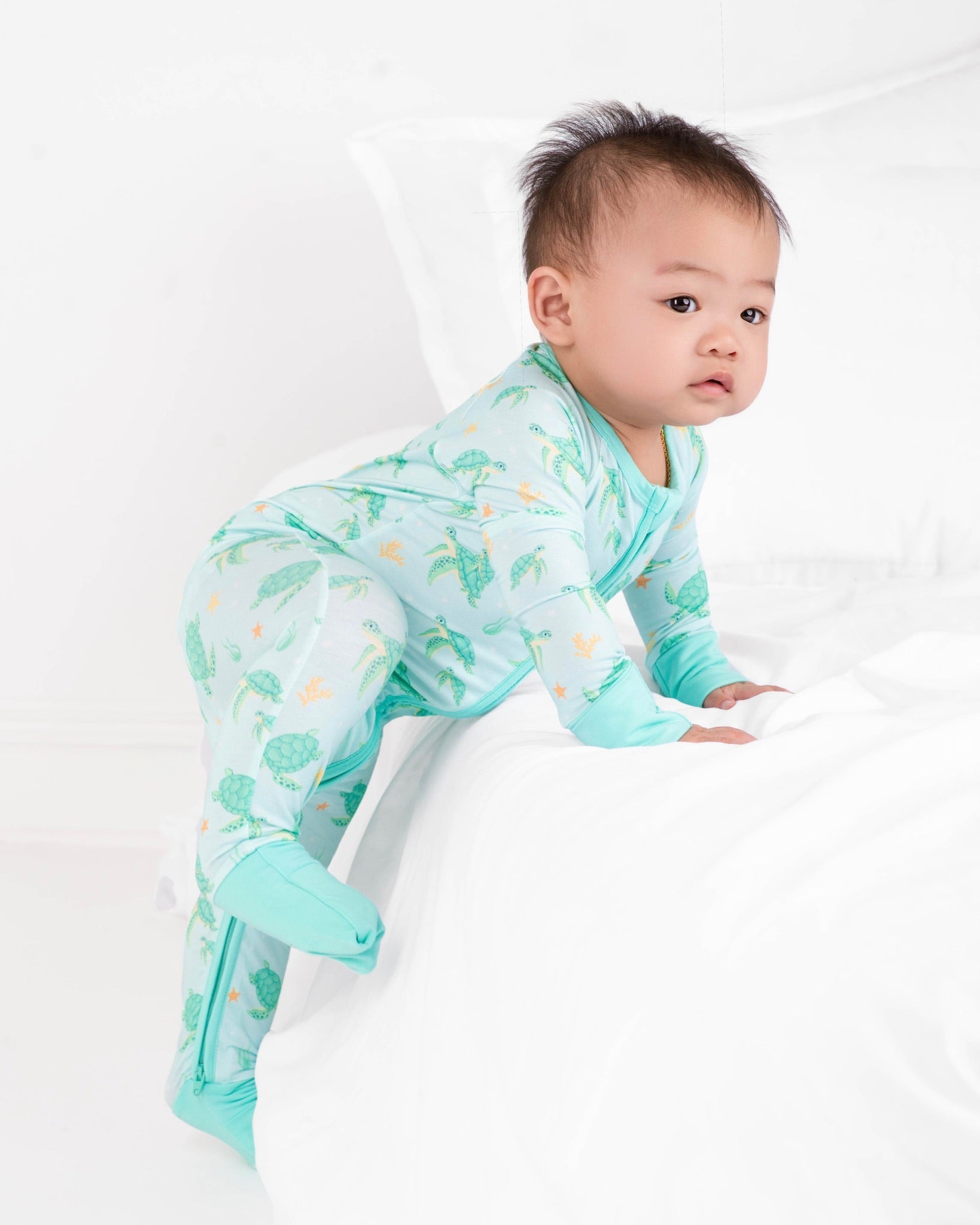 Dreamy Turtle Zip Romper