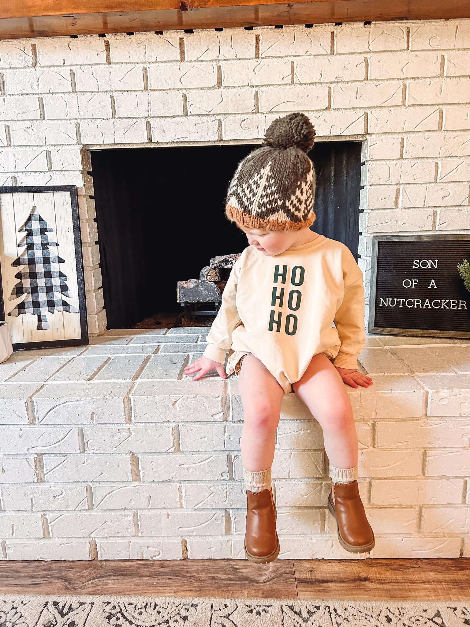 Ho Ho Ho Christmas Sweatshirt Romper