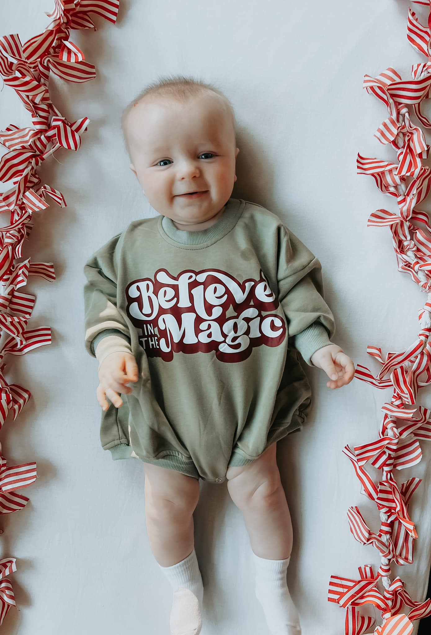 Believe In The Magic Christmas Sweatshirt Romper