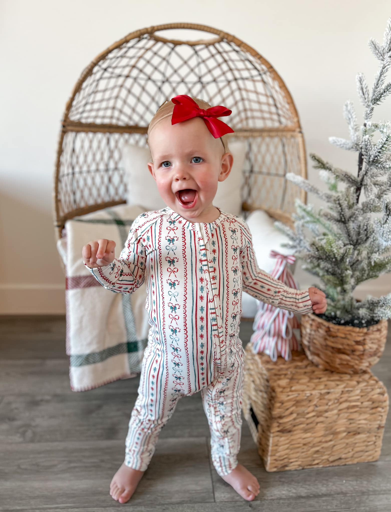 Candy Cane Lane Bamboo Zippy Pajamas