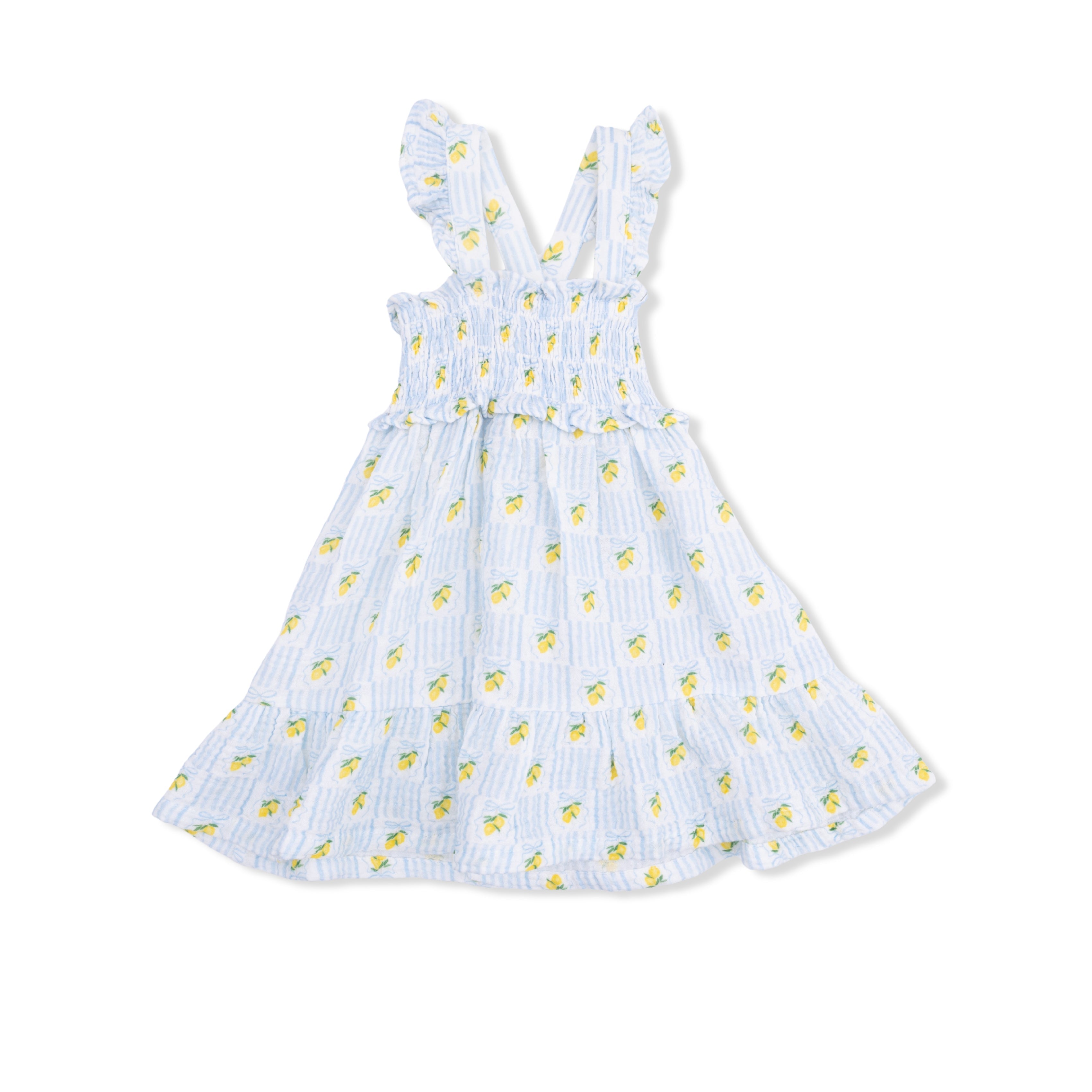 Lovely Lemons - Smocked Ruffle Sundress With Bloomer