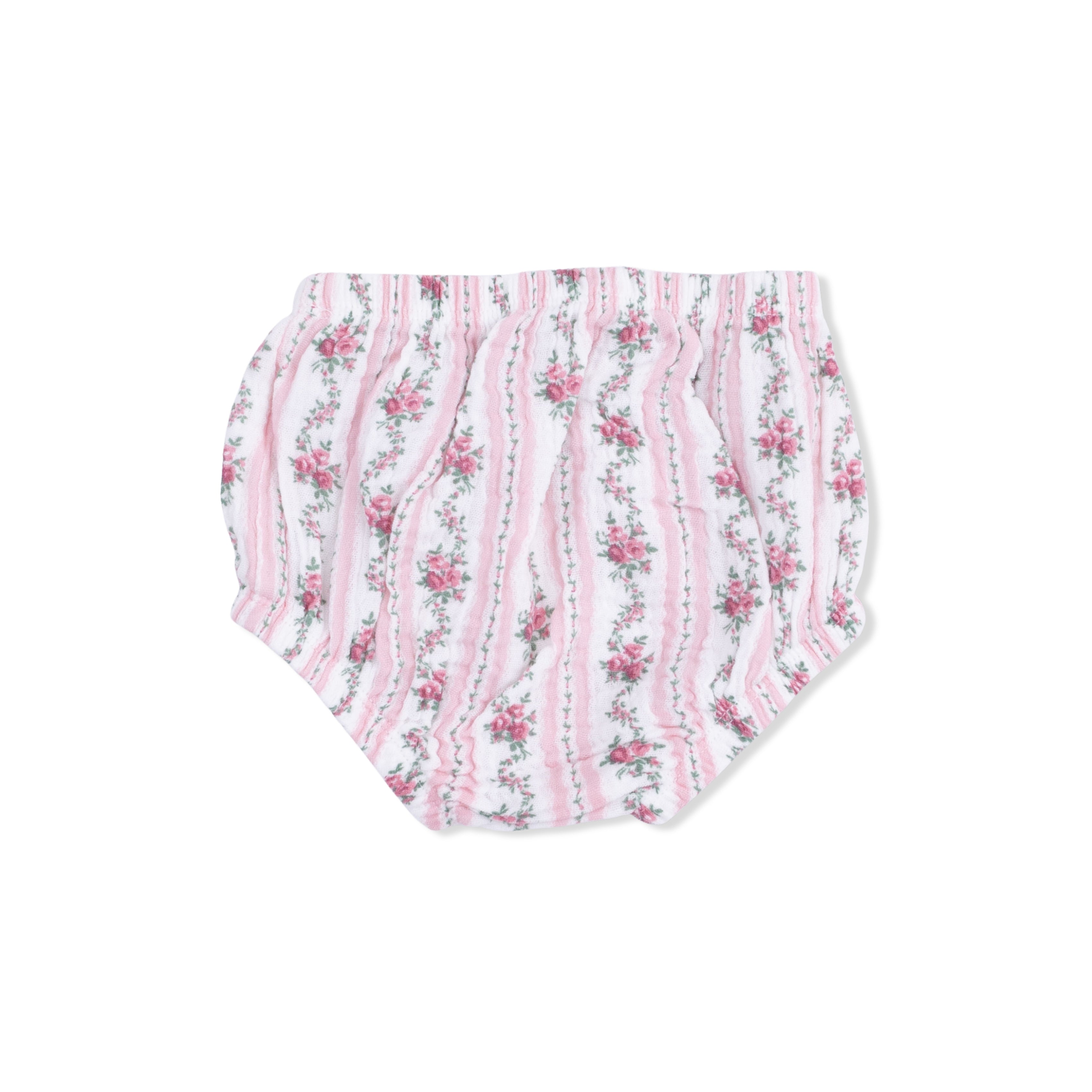 Winding Roses Stripe - Smocked Ruffle Sundress & Bloomer