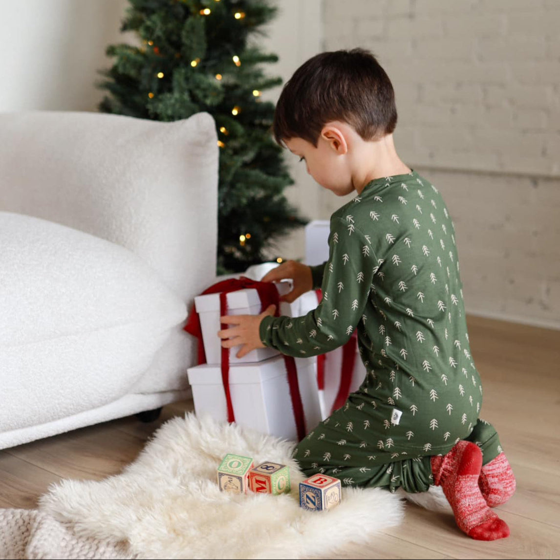 Evergreen Dreams 2pc Bamboo Pajamas *sizes 0/3 Through 6/12 Months Left