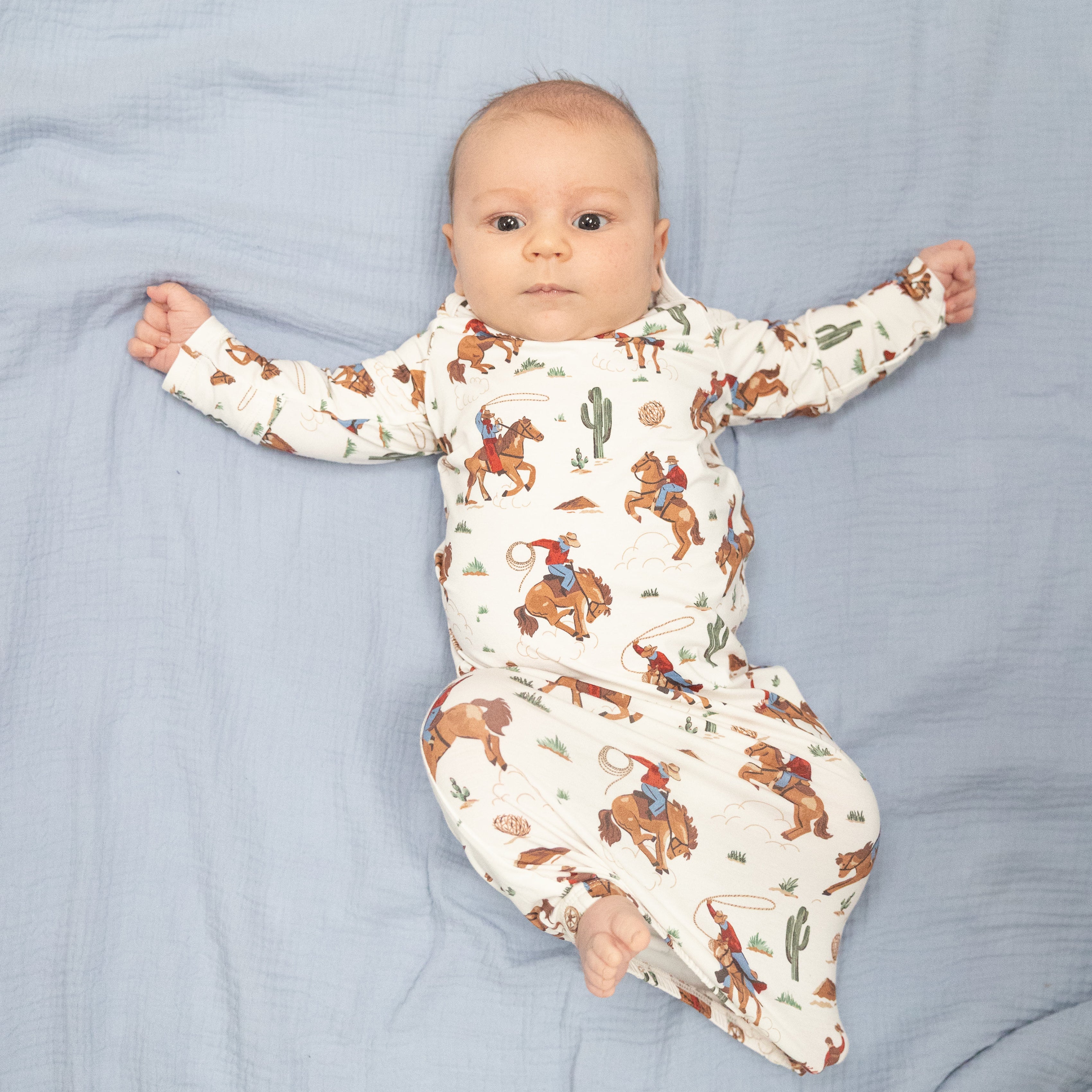 Buckaroo Western - Lap Shoulder Gown & Beanie Hat