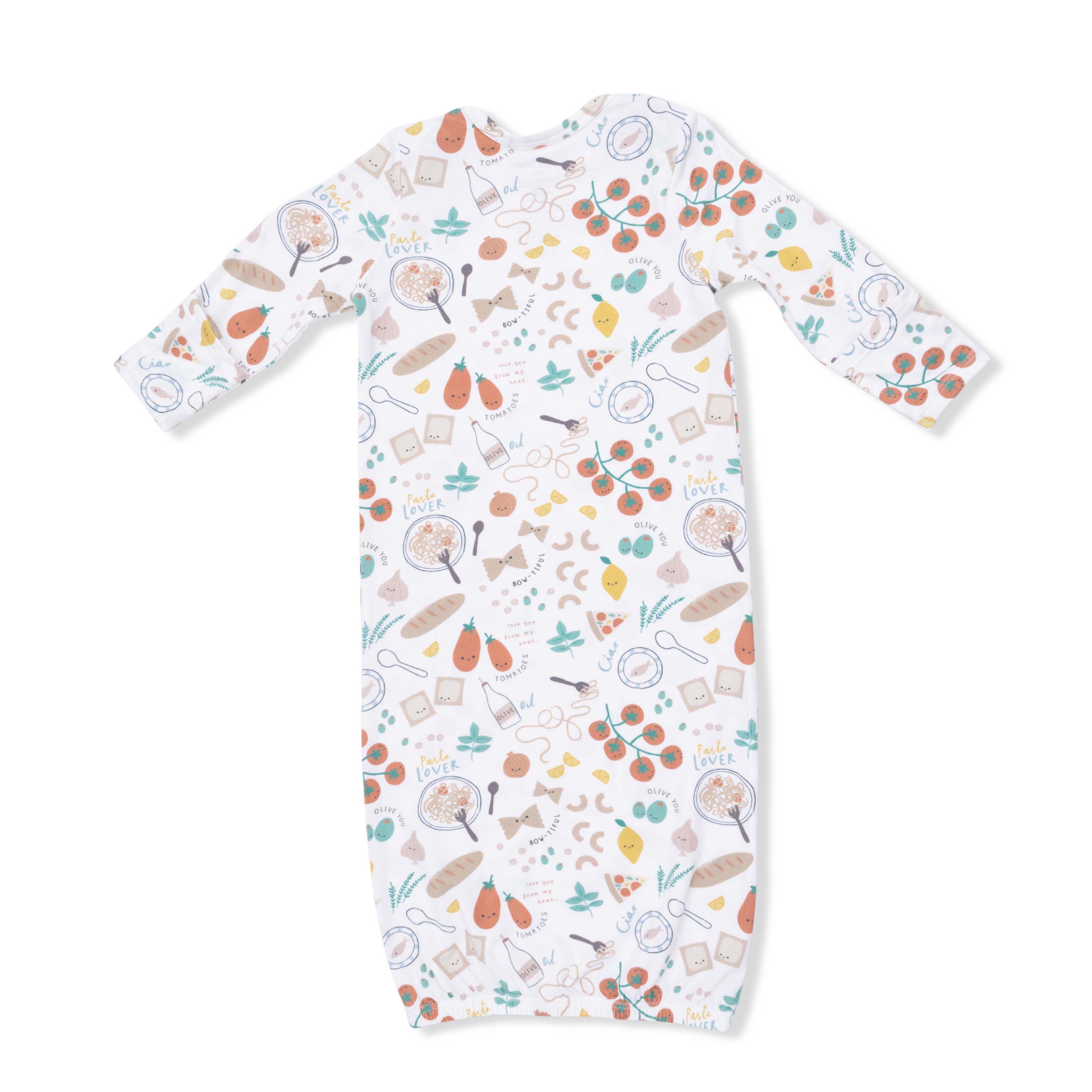 Pasta Lovers - Lap Shoulder Gown & Knotted Hat