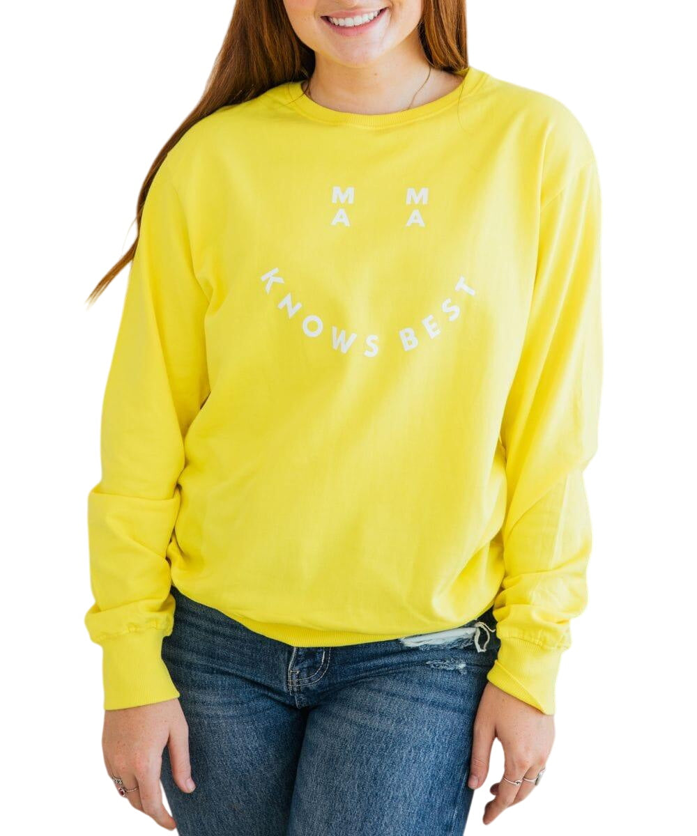 Smiley Mama Knows Best Sweatshirt