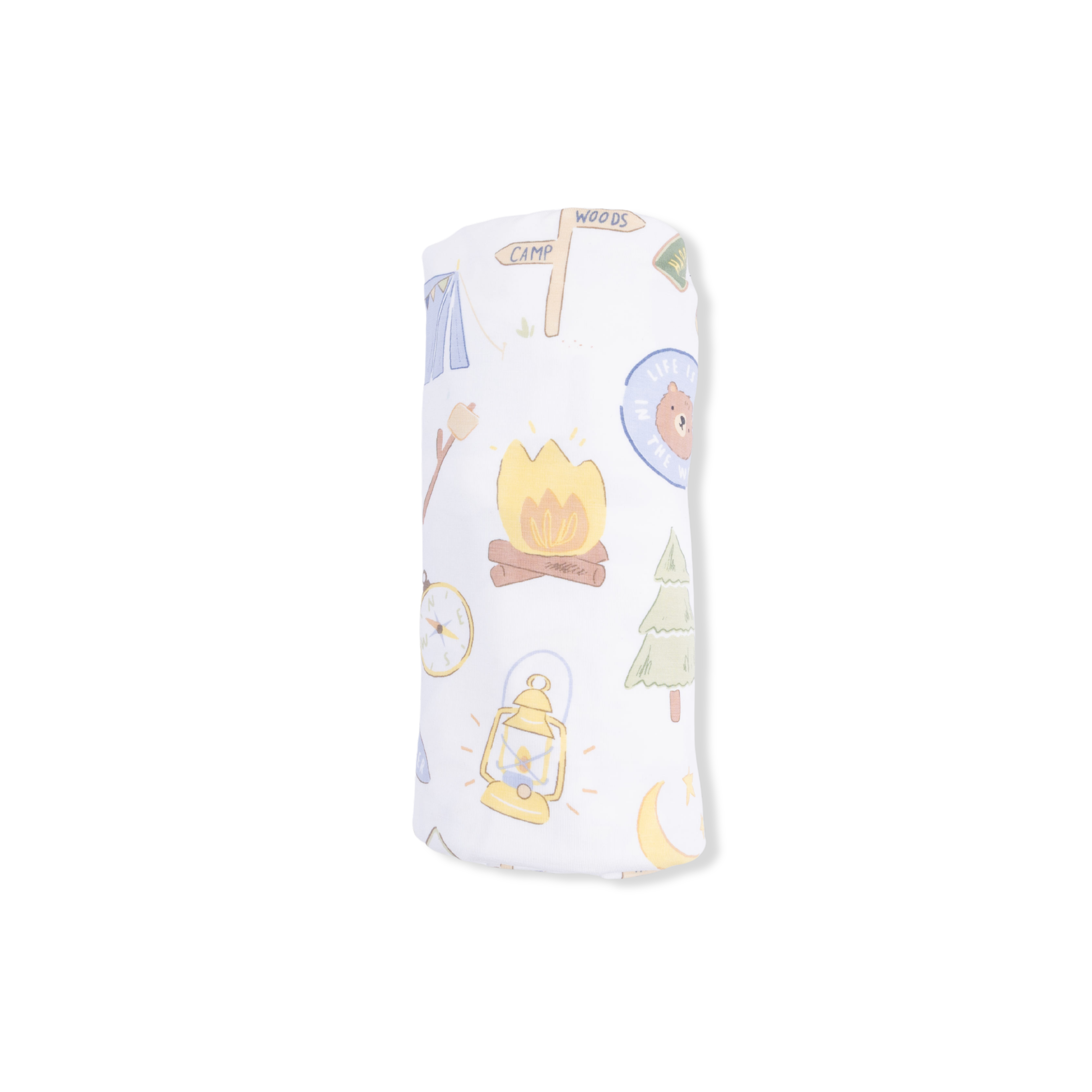 Camping Blue - Swaddle Blanket