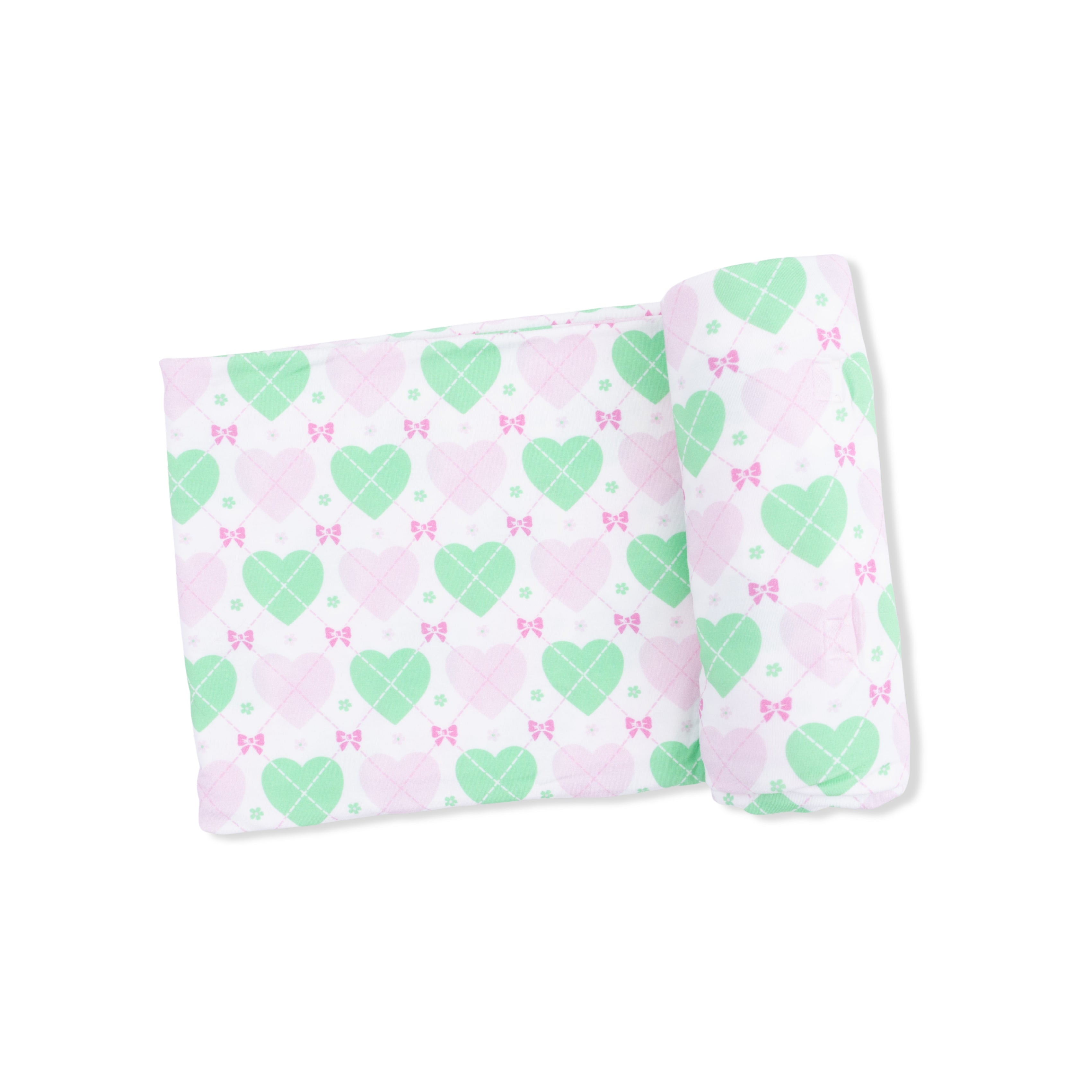 Heart Argyle - Swaddle Blanket