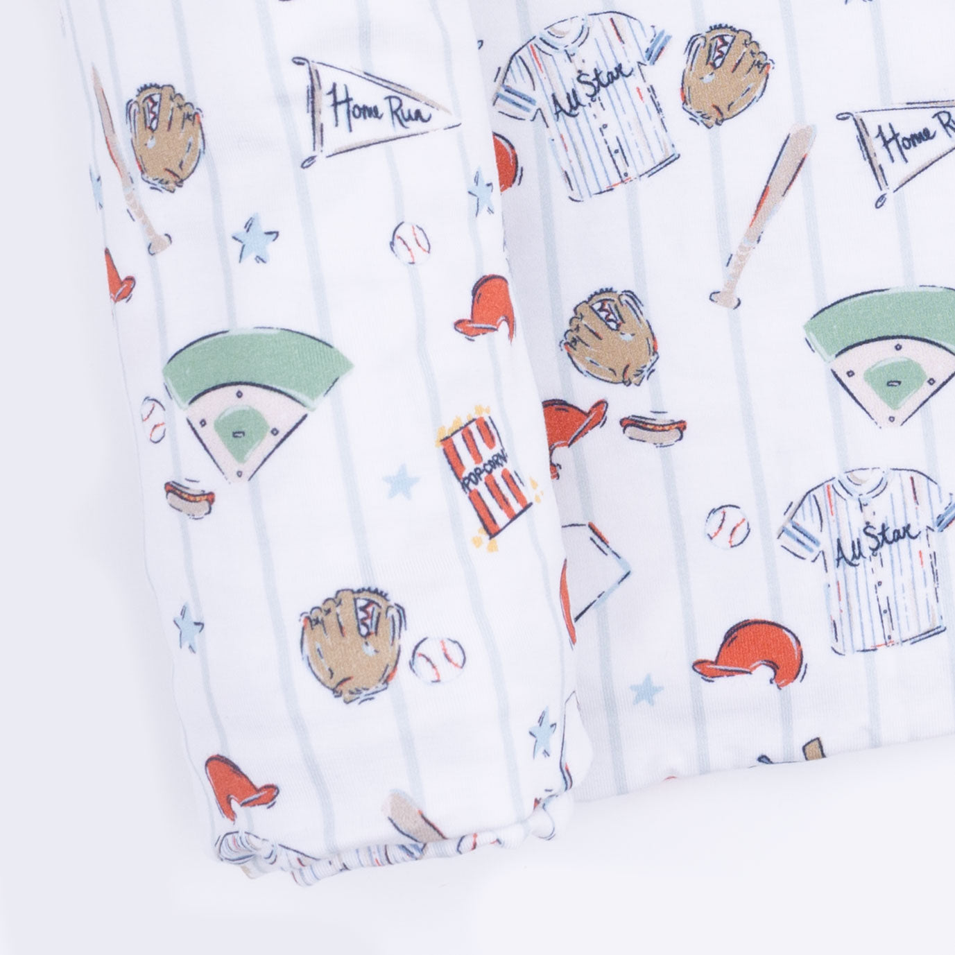 Home Run Baseball - 2 Way Zipper Footie & Swaddle