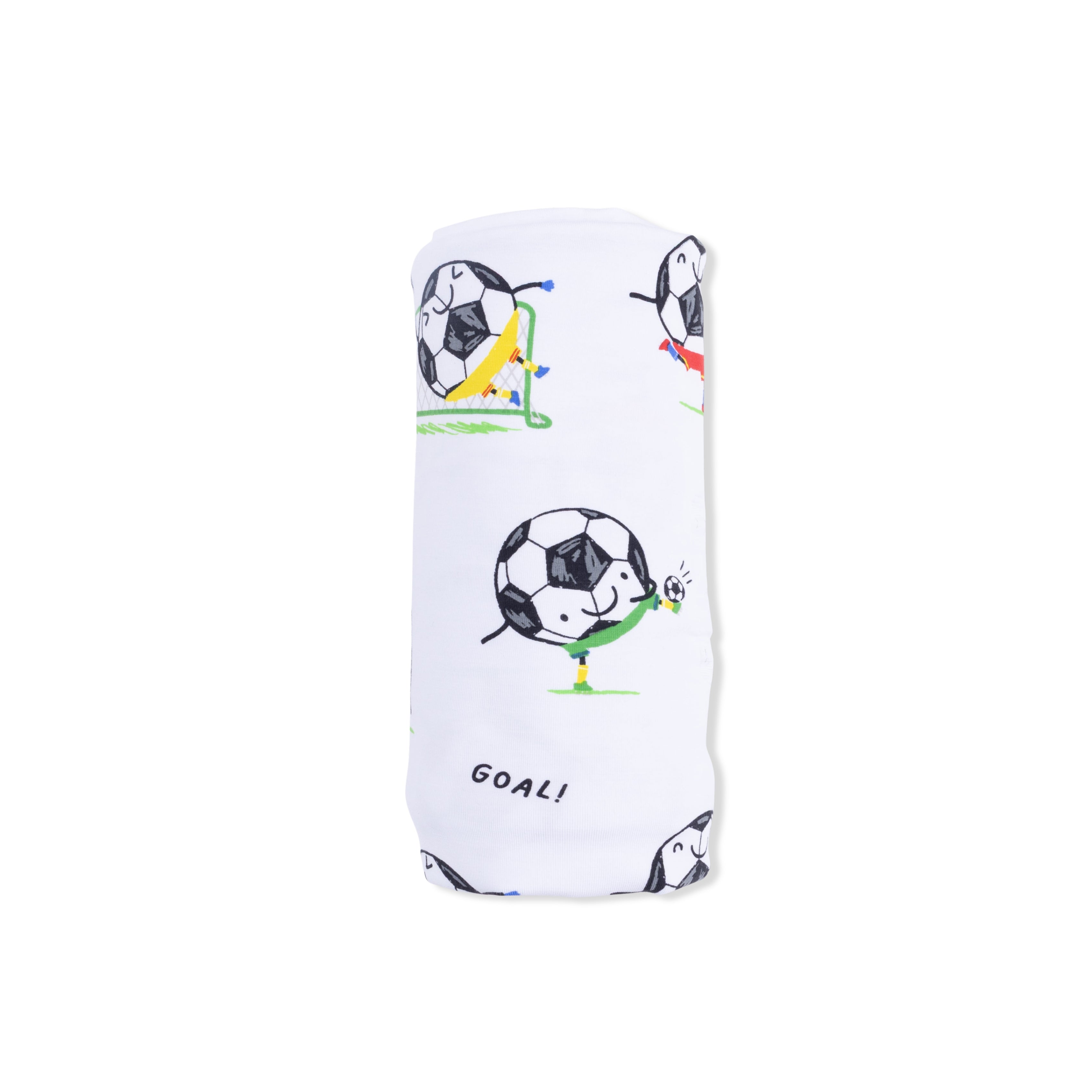 Soccer Balls Playing Soccer Blue - Swaddle Blanket