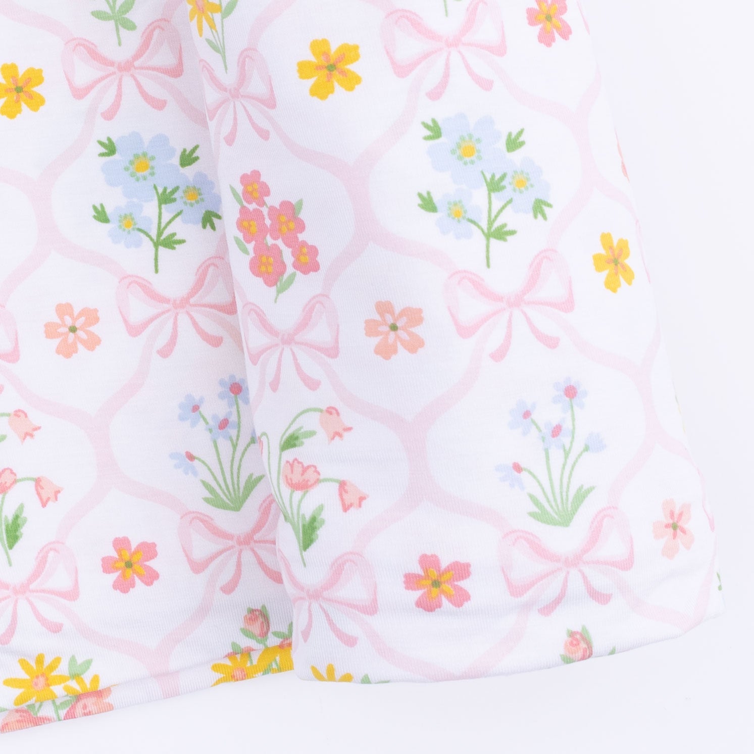 Spring Blooms Bow Trellis - Swaddle Blanket