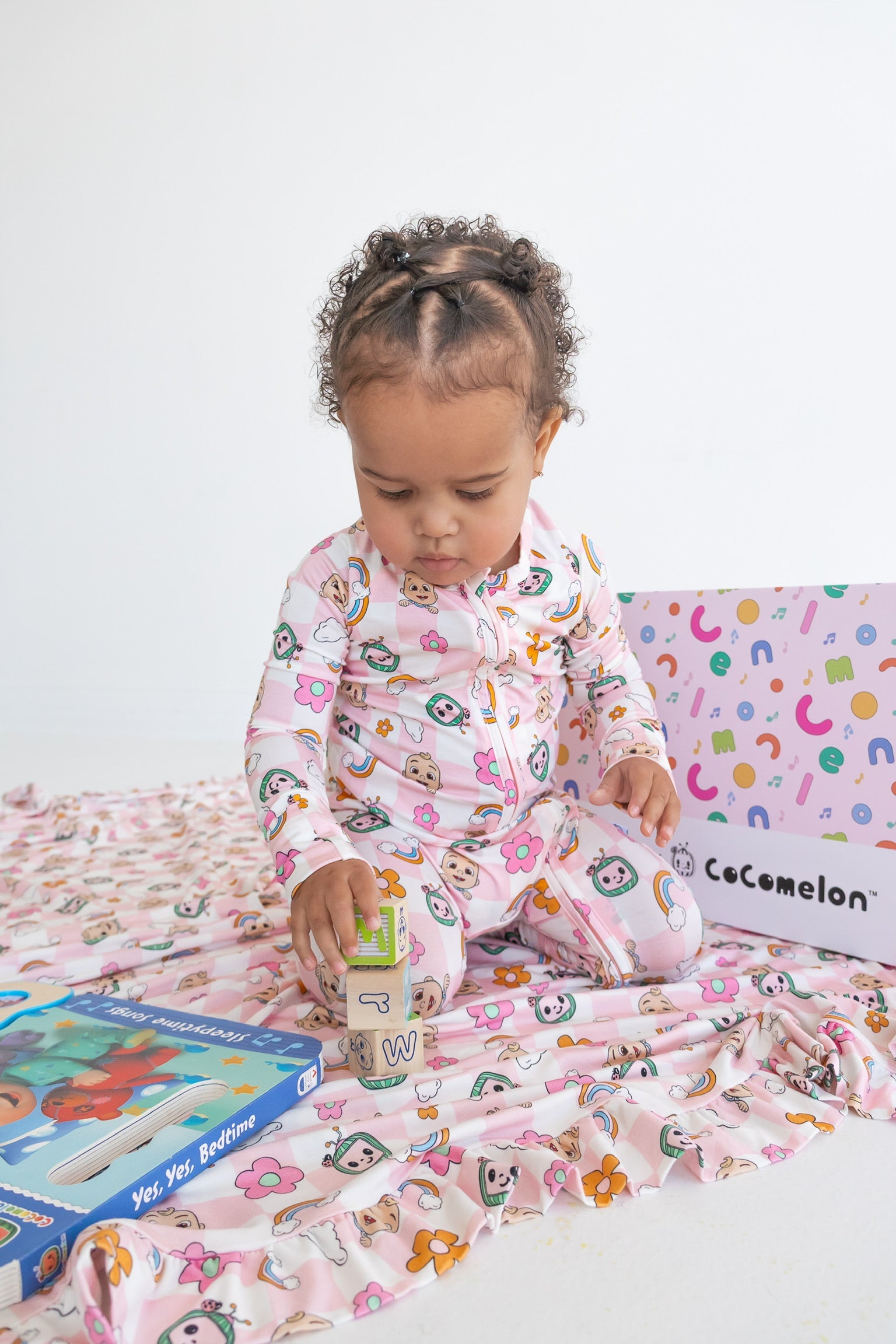 Dream Big Little Co X Cocomelon Jj Rainbow Checkers Dream Romper