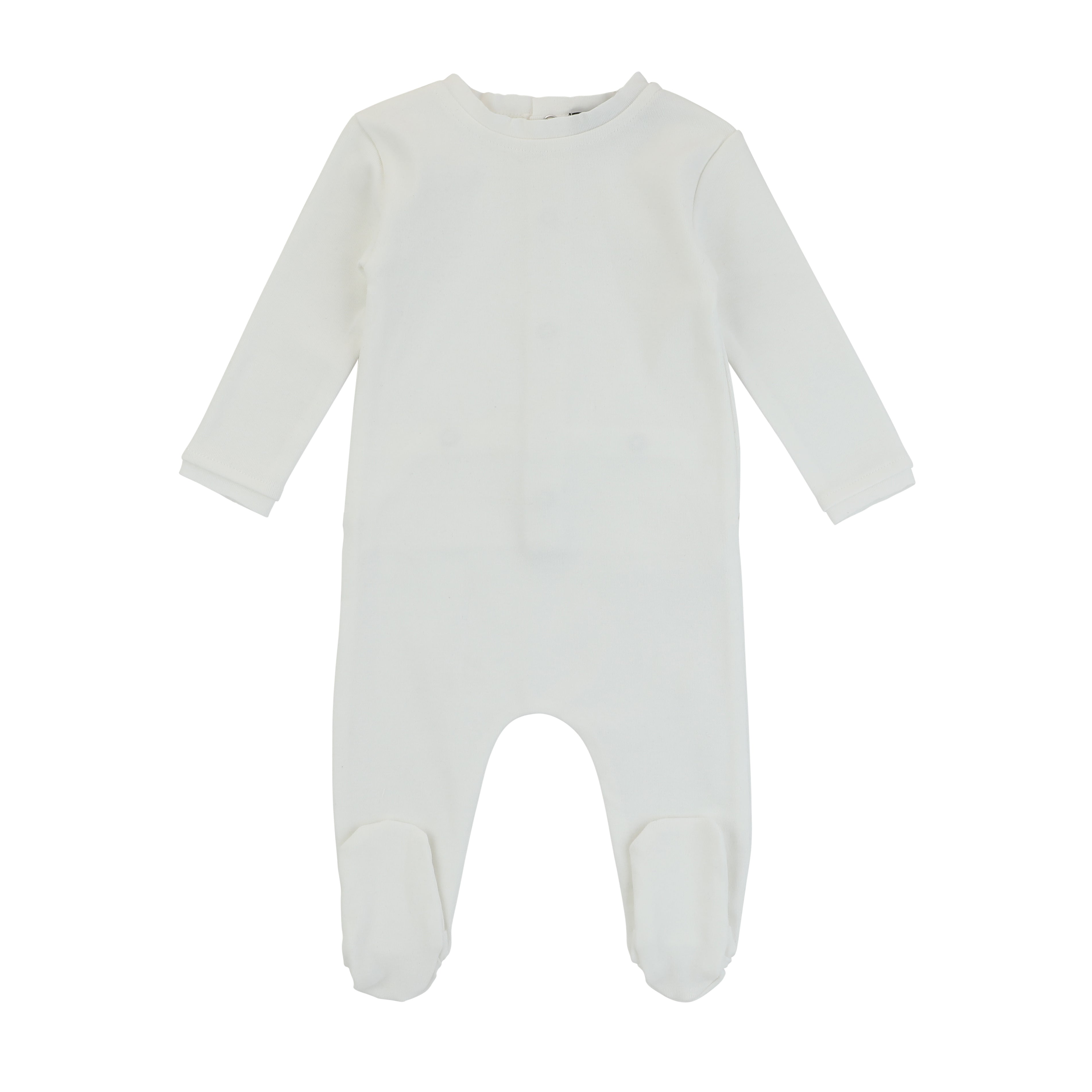 Raw Edge Trim Footie, Ivory Boy