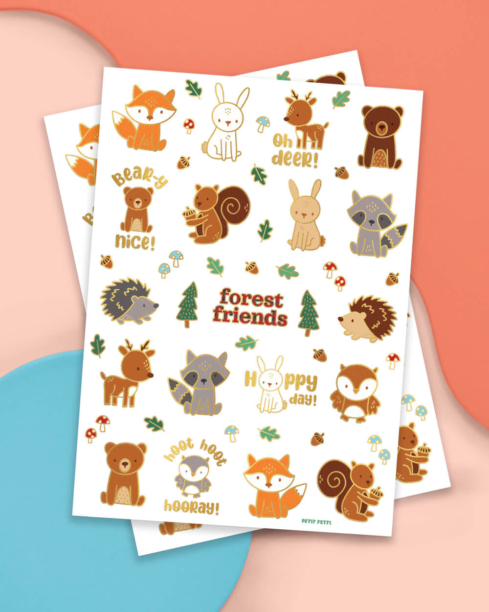 Forest Friends Tats - 42 Foil Temporary Tattoos