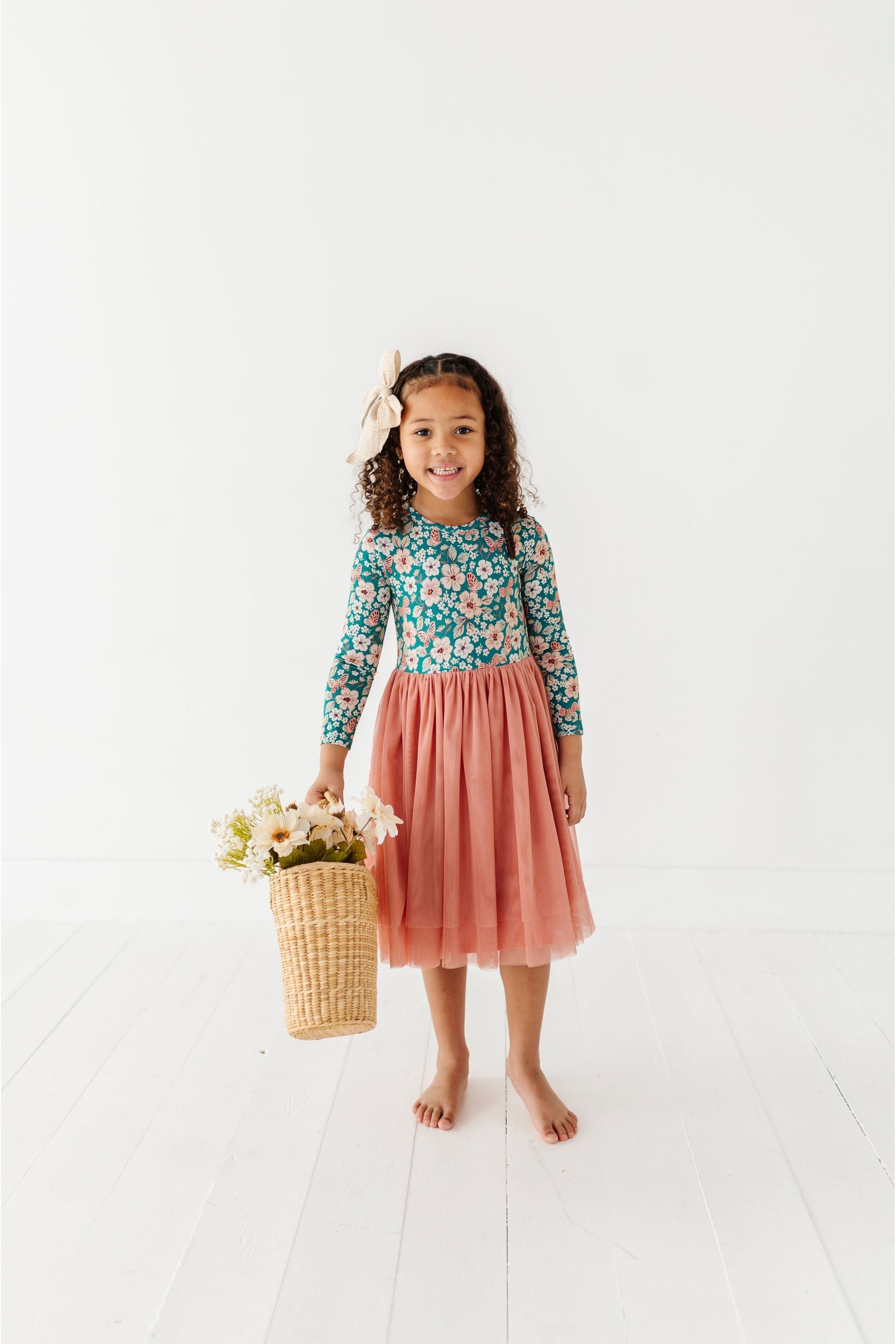 Bamboo Tulle Dress - Juniper