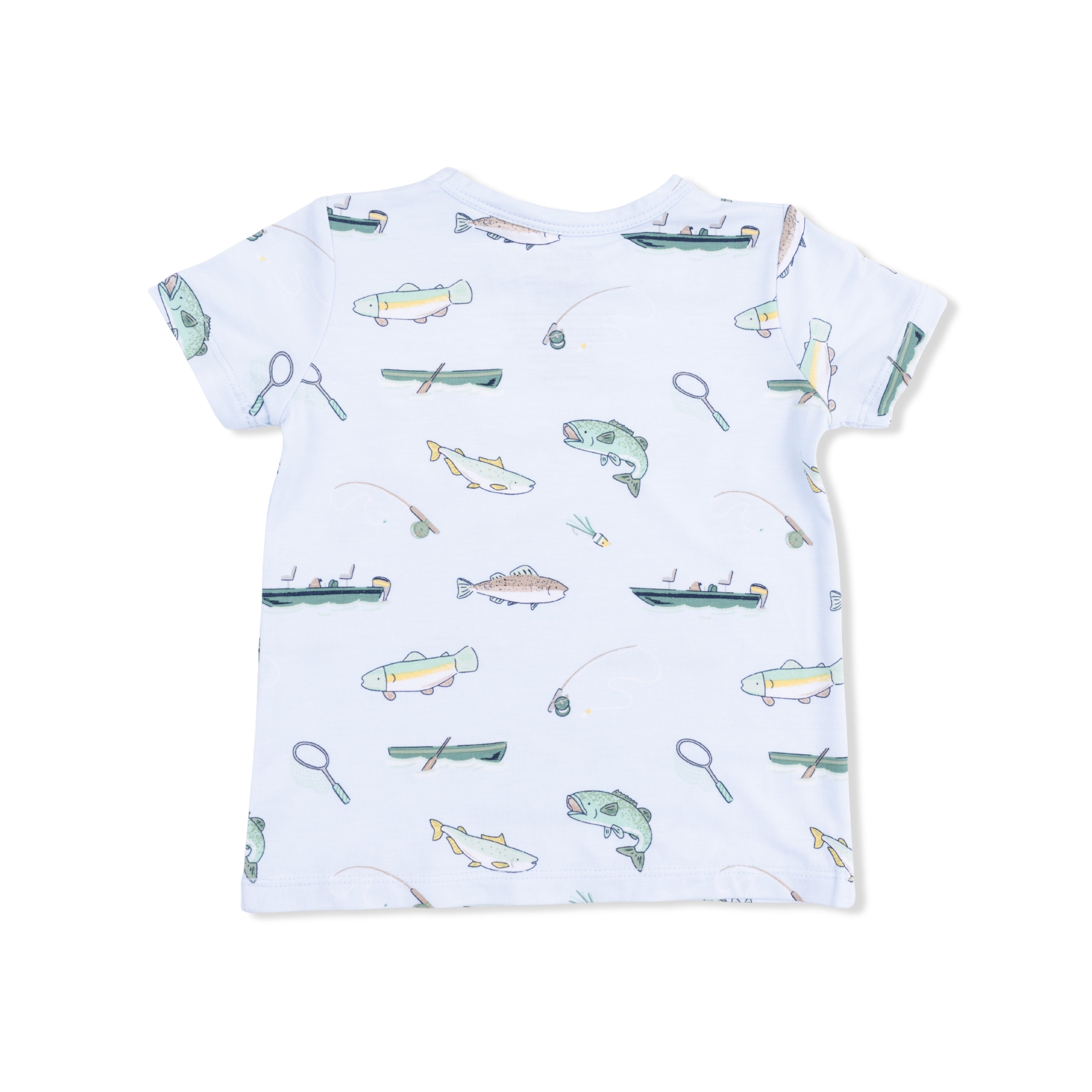 Fishing - Crew Neck Tee With Casual Short