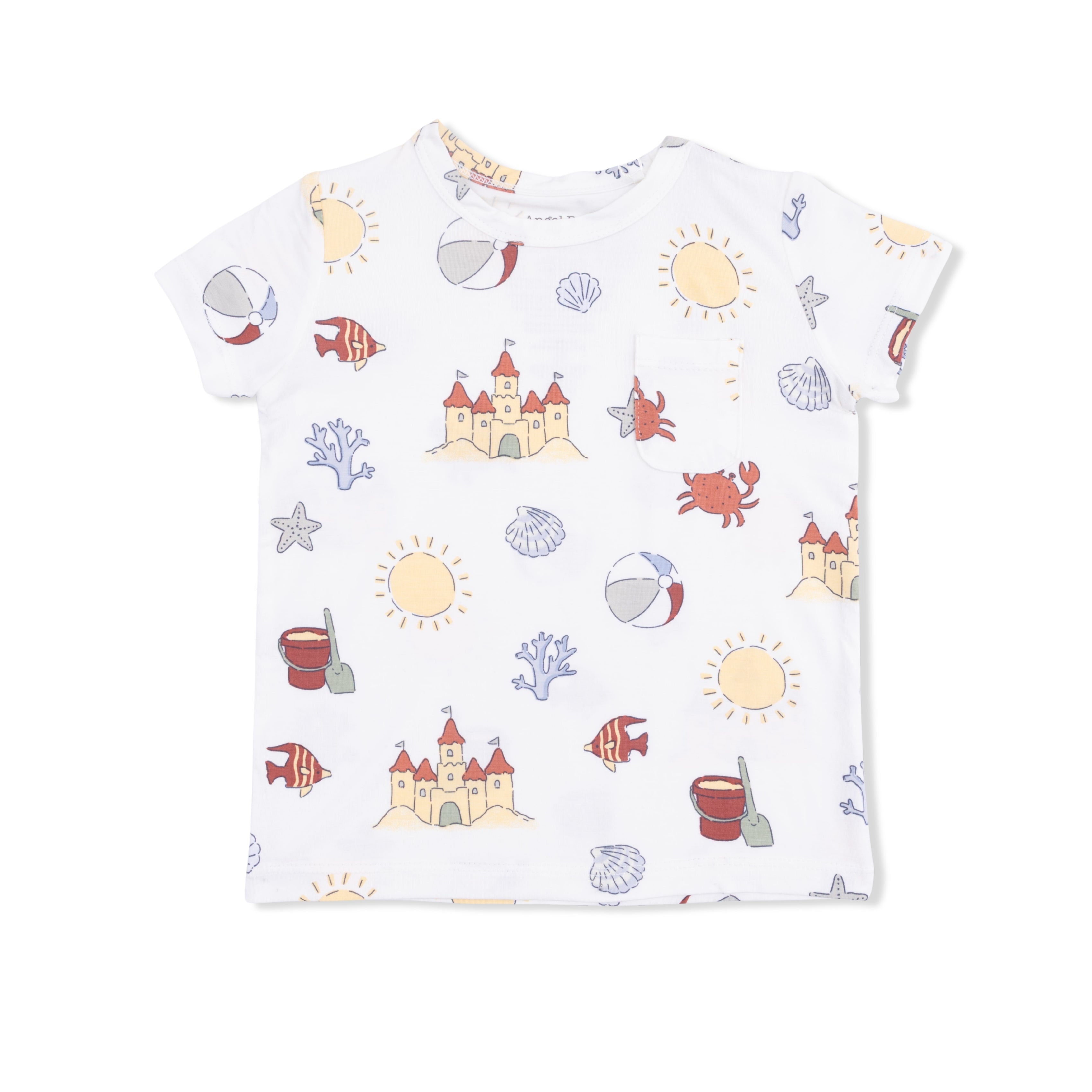 Sunny Sandcastles - Crew Neck Tee With Casual Short