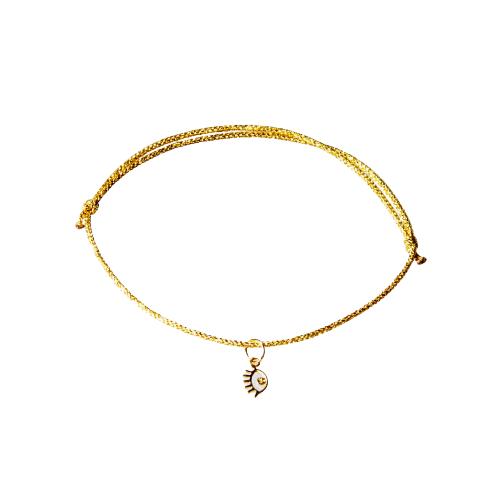 Gold Eye Charm Bracelet