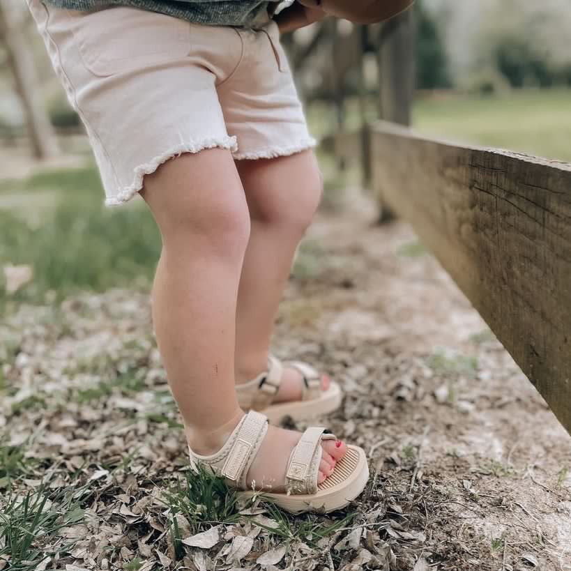 Toddler Platform Sandals in Cream - Akita