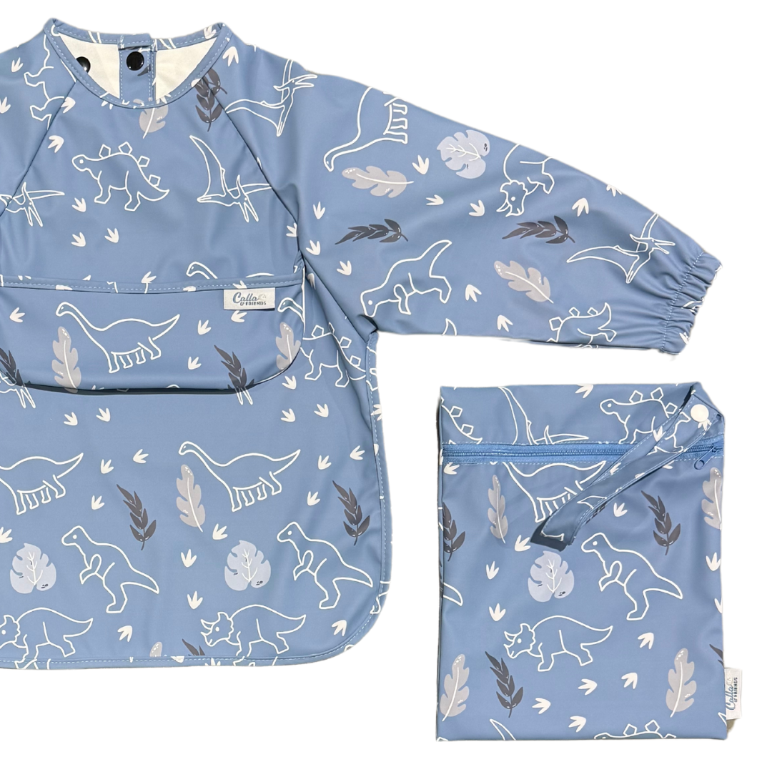 The Grayson Long Sleeve Bib - Dino