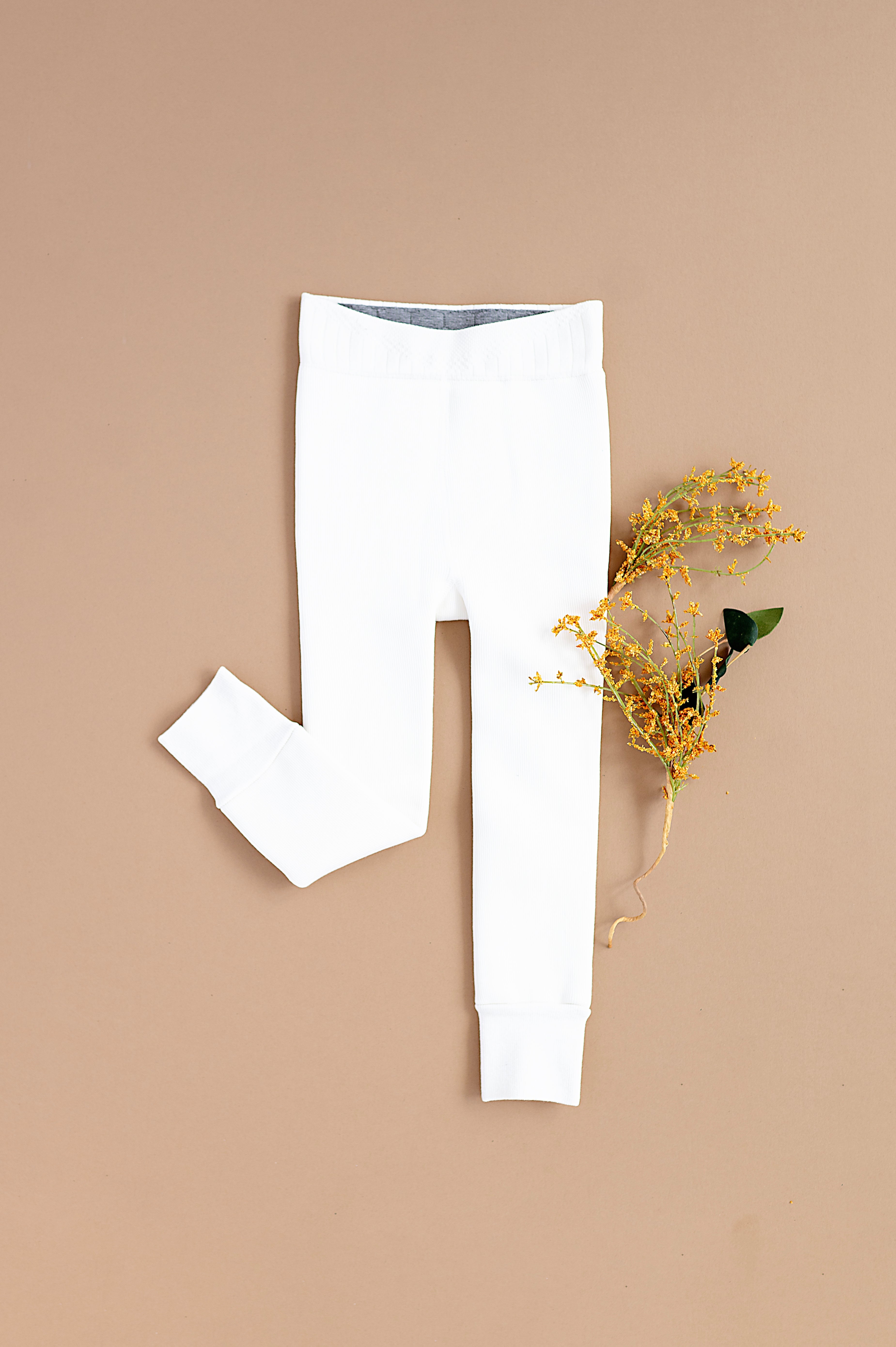 White | Plush Lined Tights