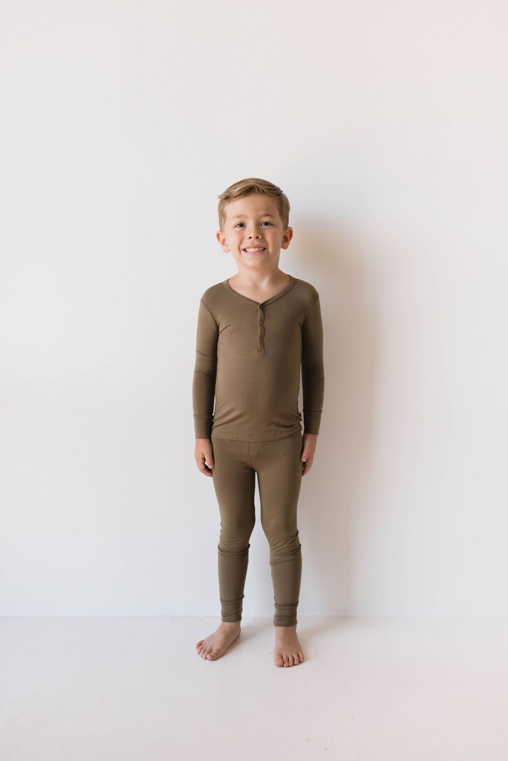 Bamboo Two Piece Pajamas | Olive Green