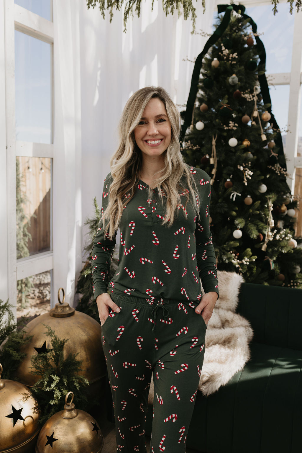 Women's Bamboo Pajamas | Candy Cane Lane 2024