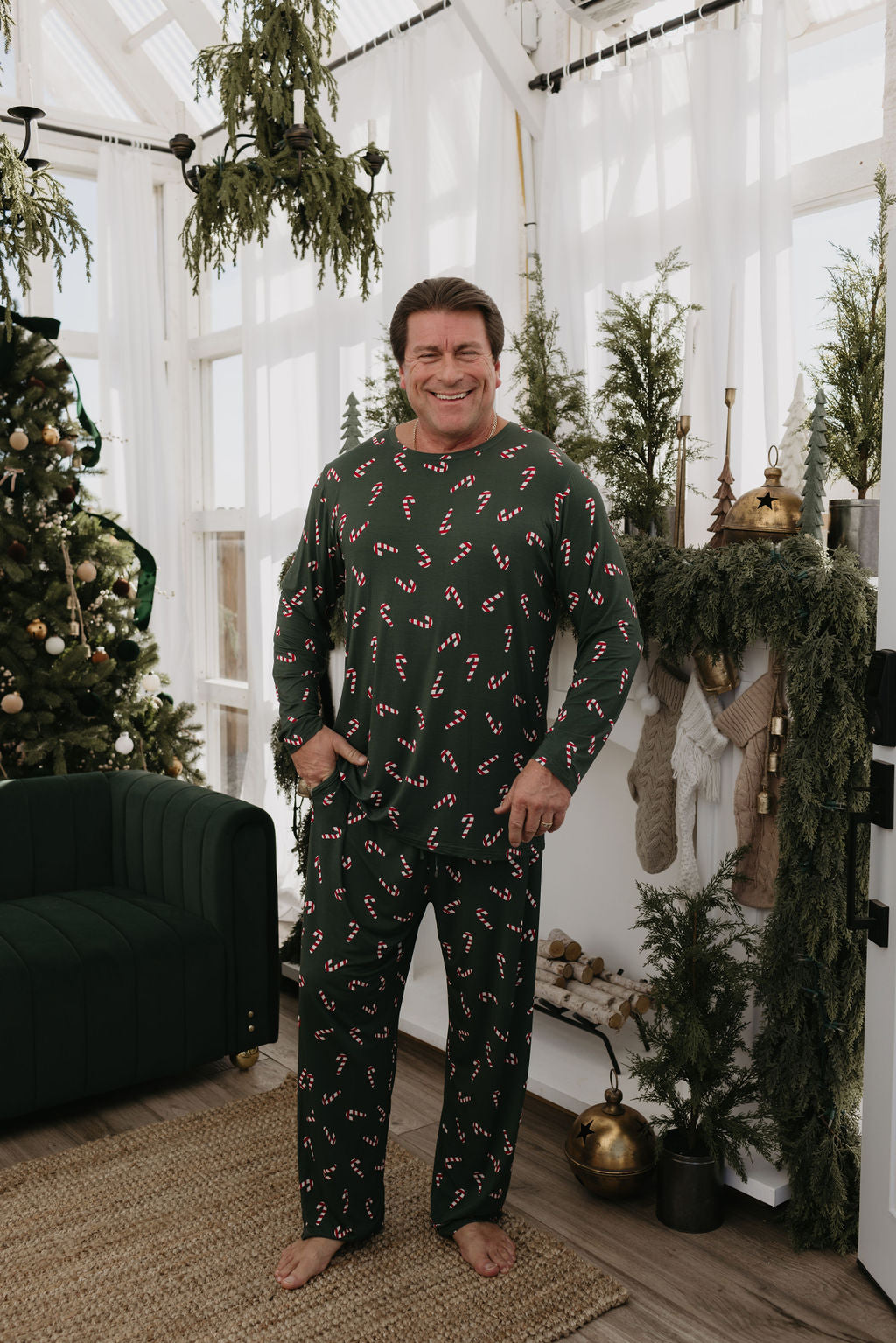 Men's Bamboo Pajamas | Candy Cane Lane 2024
