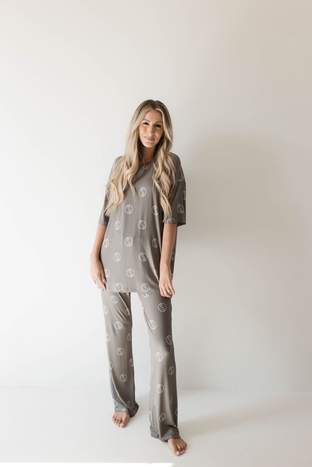 Short Sleeve Women's Bamboo Pajama | Sage Yin Yang