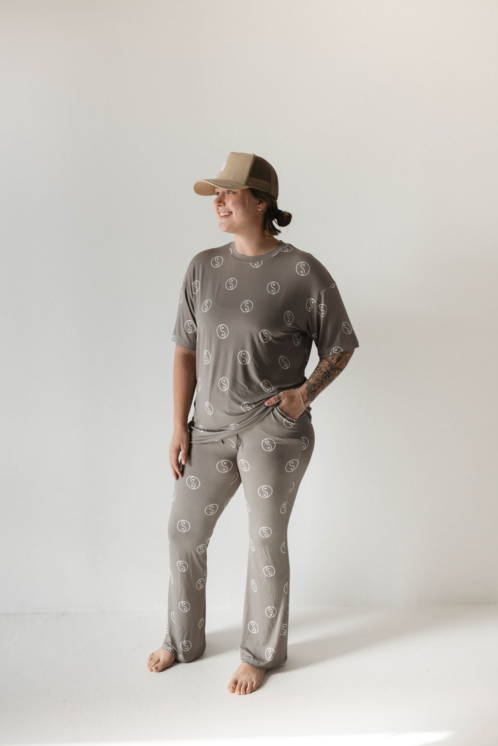 Short Sleeve Women's Bamboo Pajama | Sage Yin Yang