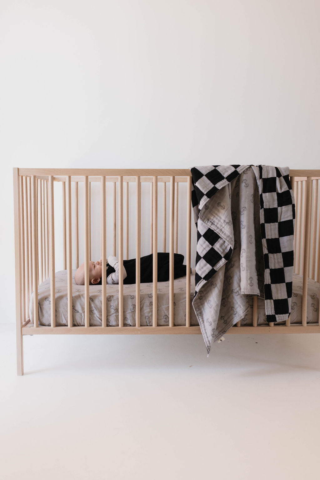 Muslin Quilt | Arm Day + Black & Grey Checkerboard