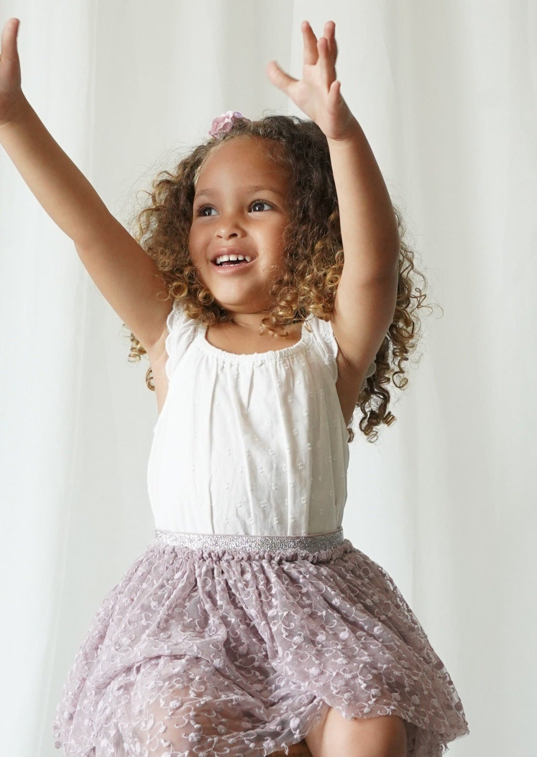 Calliope | Swiss Dot Embroidered Romper | Antique Ivory