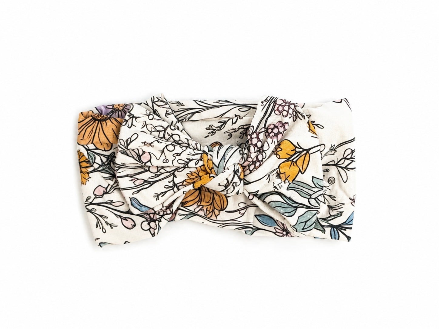 Vintage Floral Daisy Bamboo Bow