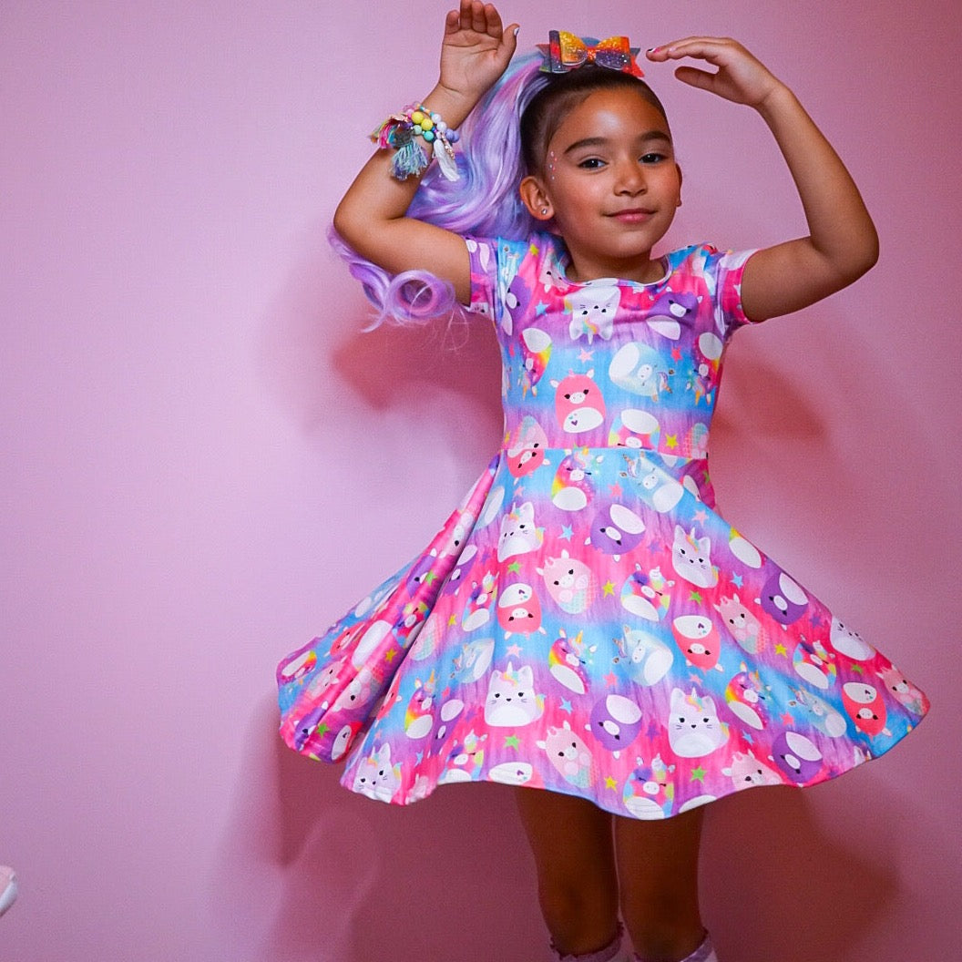 Fluffy Friends Twirl Dress