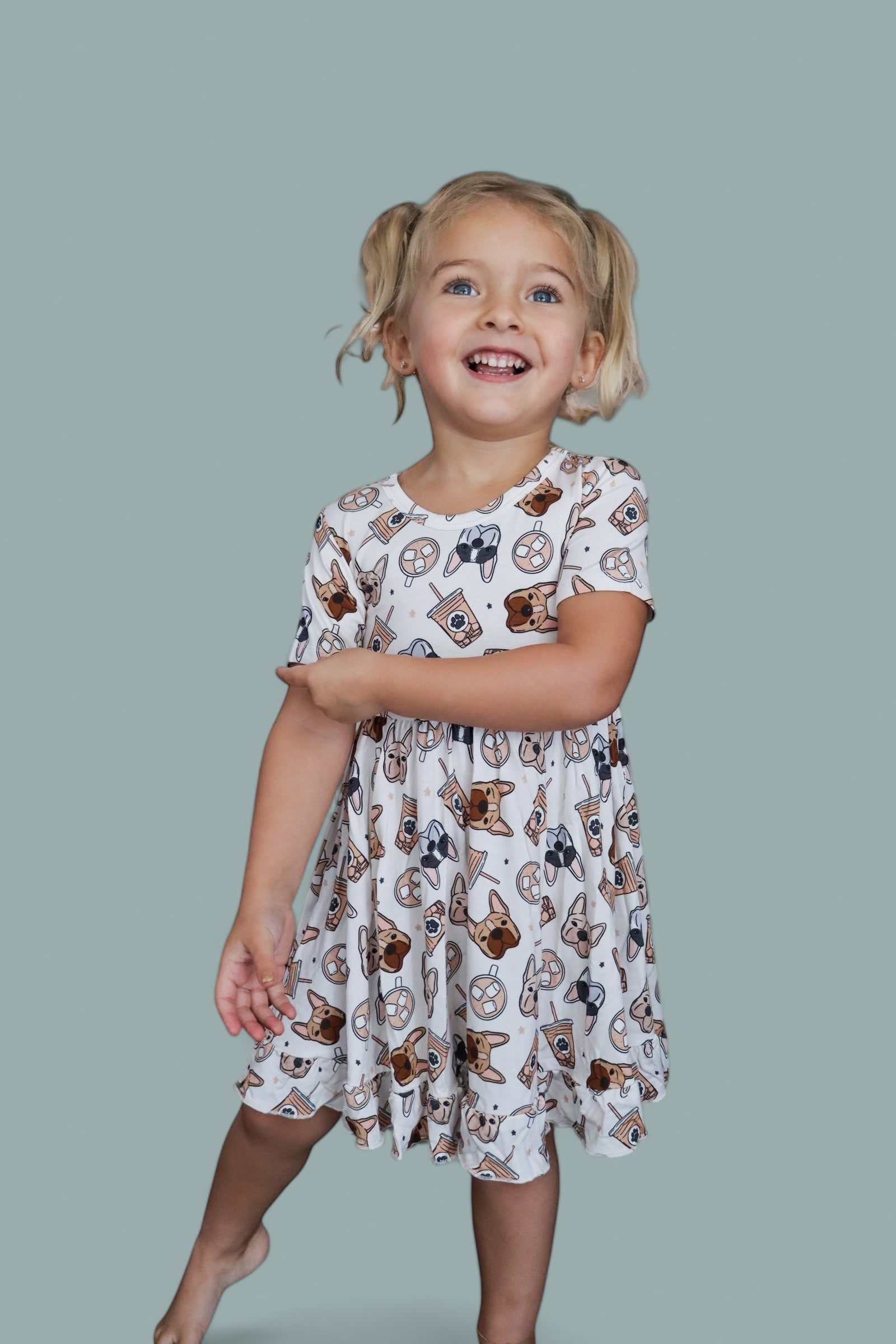 Exclusive Pup Cups Dream Ruffle Dress