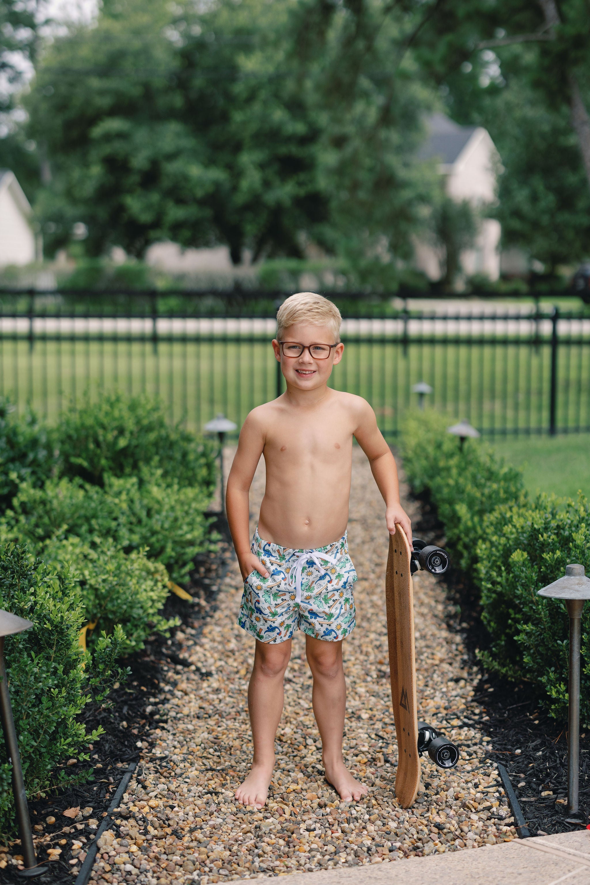 Exclusive Surf-o-saurus Dream Swim Trunks