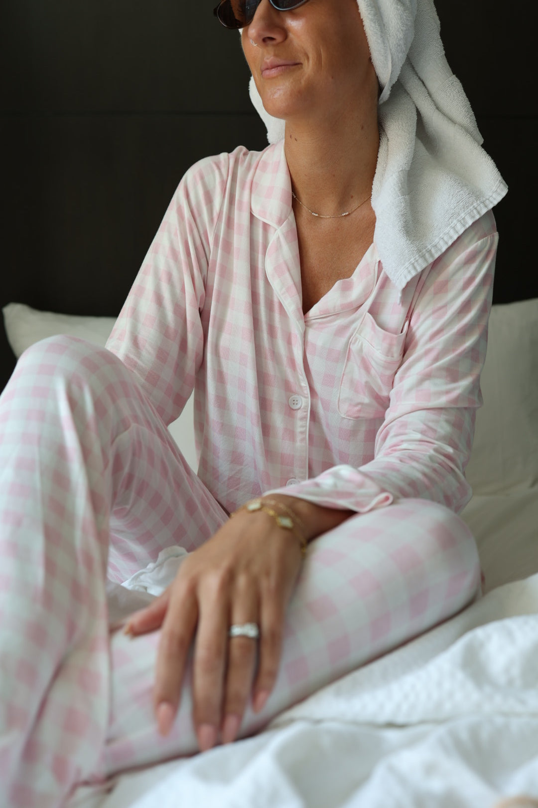 Women's Bamboo Button Up Lounge Set | Pink Sugar