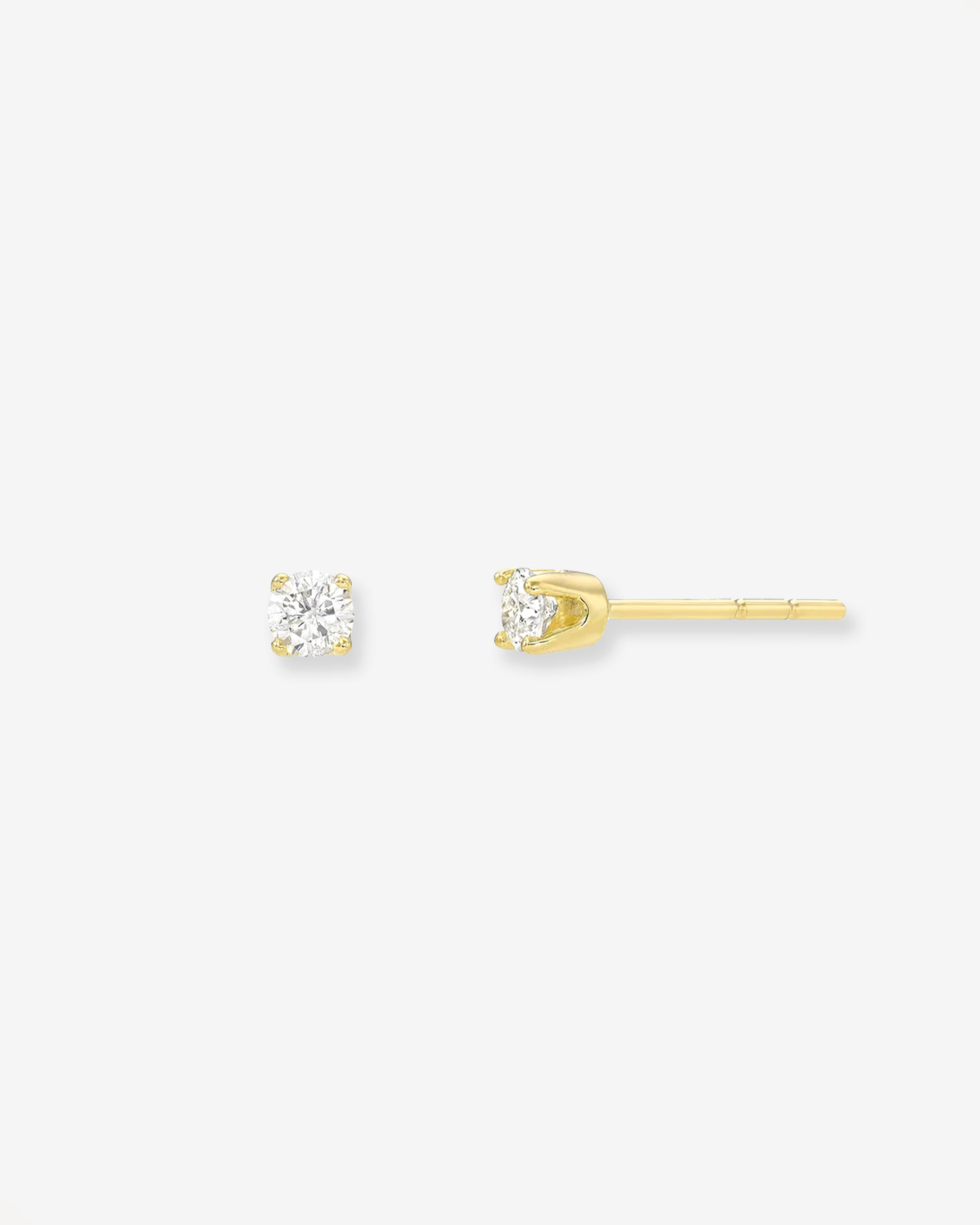 4 Prong Diamond Stud Earrings