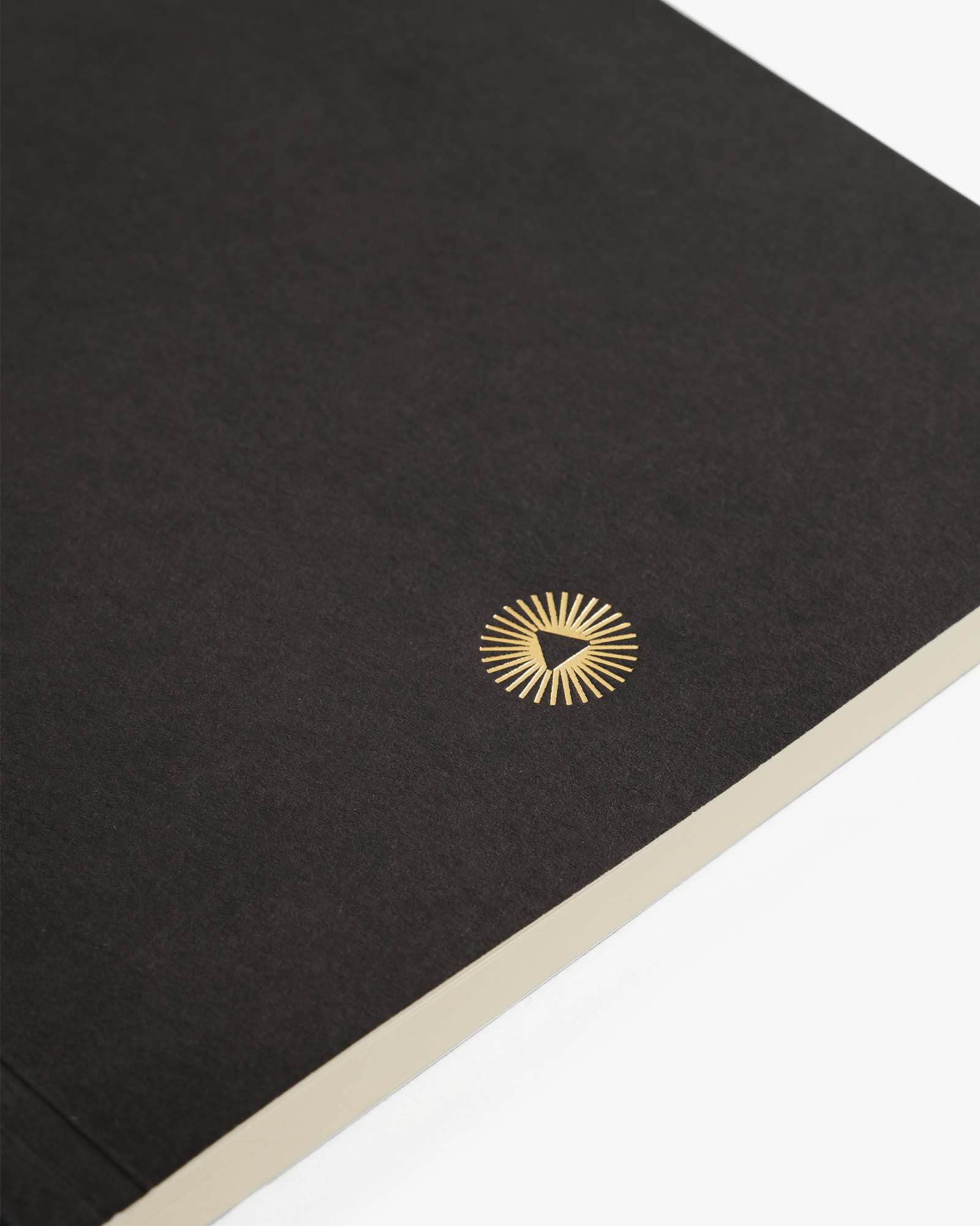 Essential notebook by Intelligent Change created with bespoke paper and made in Germany, Lined long-form journaling notebook with dated pages. Black