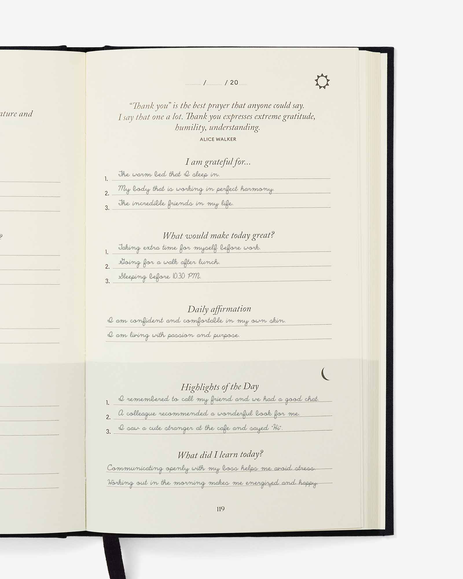 The Five Minute Journal - Bold Black by Intelligent Change