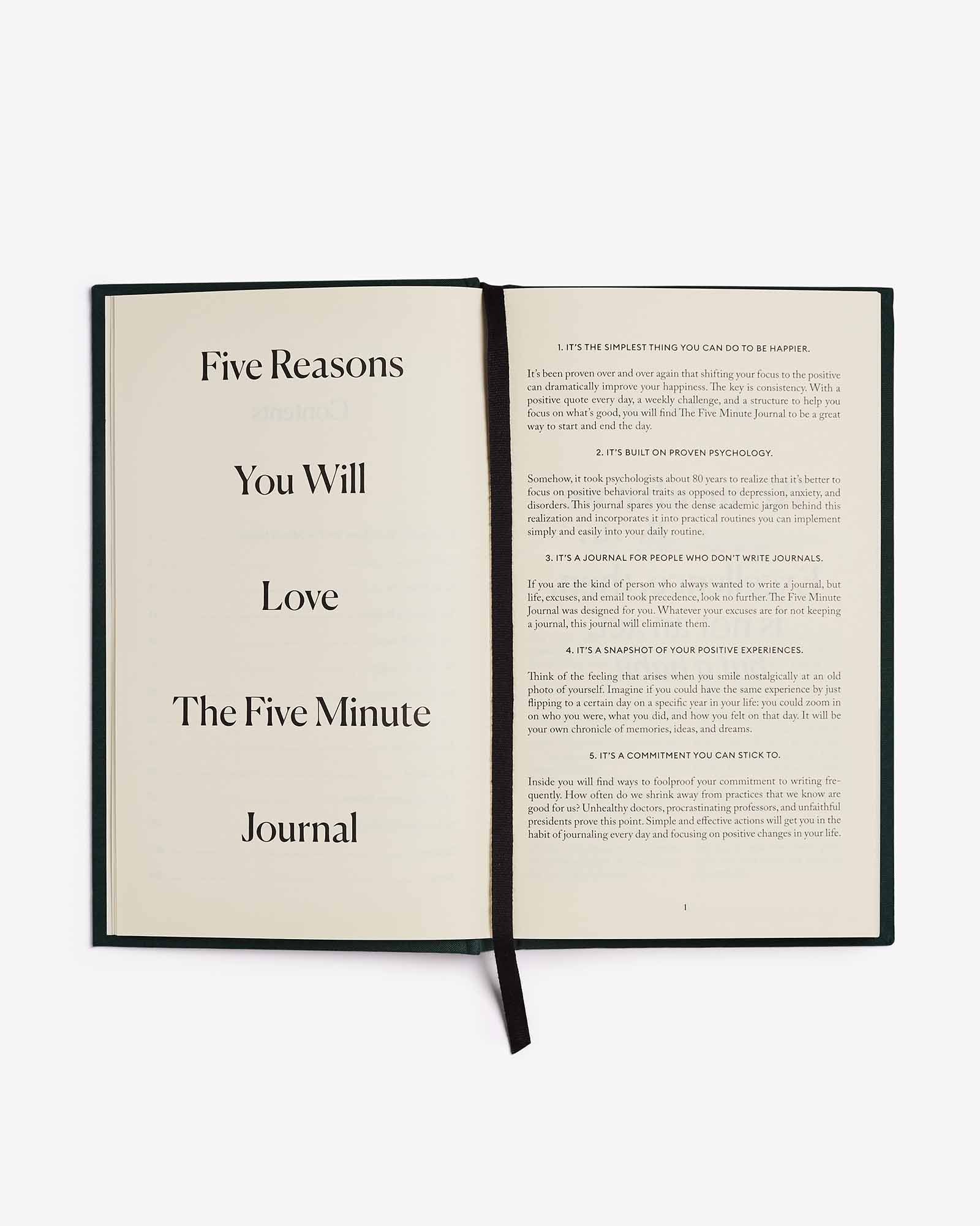 The Five Minute Journal Gratitude Journal by Intelligent Change - Earth Green – 5-minute journal - 5 minute gratitude journal