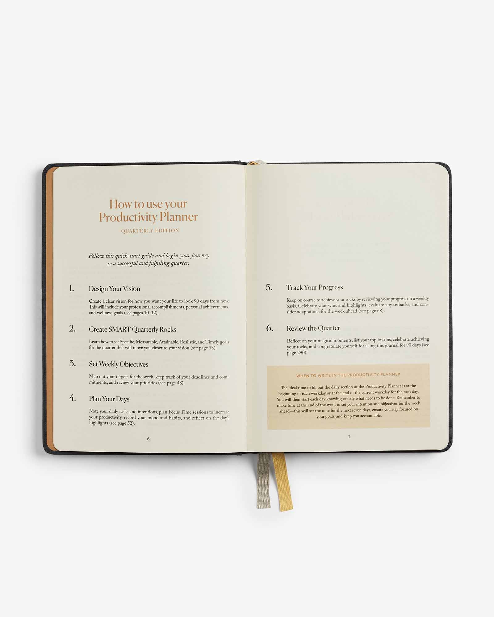 Quarterly productivity planner, journal for productive success, entrepreneur to-do list, quarterly goals planner by Intelligent Change