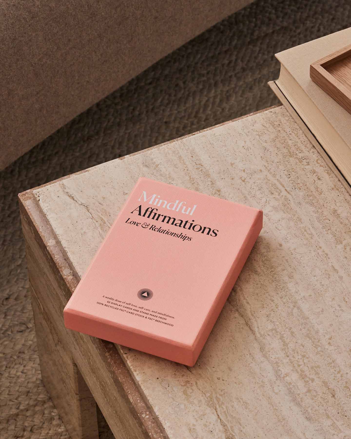 Mindful Affirmations for Love and Relationships by Intelligent Change. Based on positive psychology. 52 weekly affirmation cards to boost love and self-love.