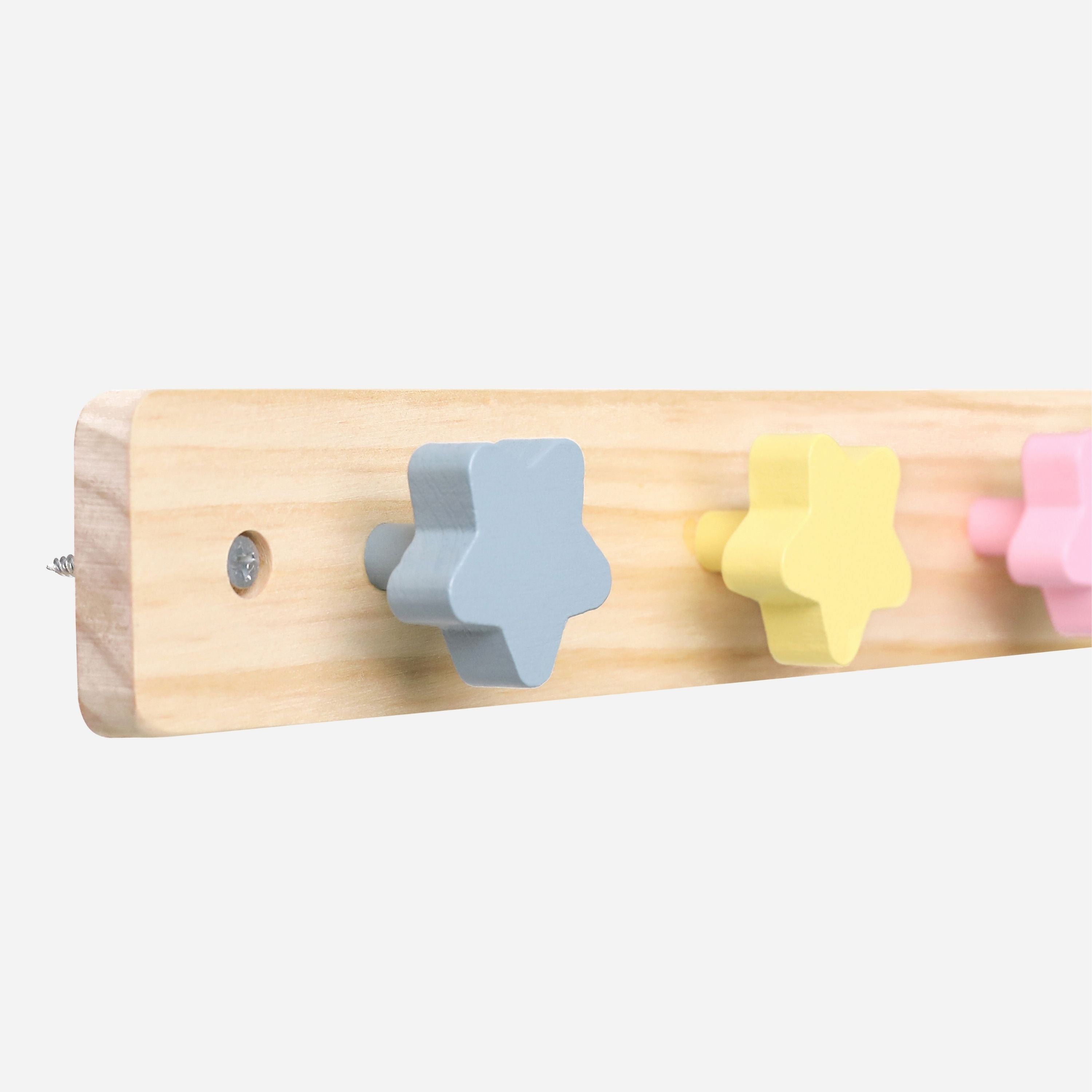 Wonderbee™ Stars Wooden Hanger Natural Pine