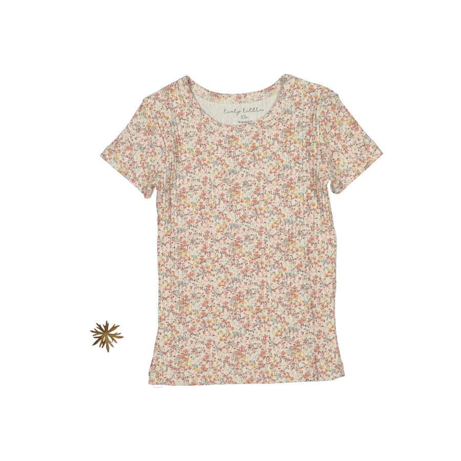 The Printed Short Sleeve Tee - Mist Floral