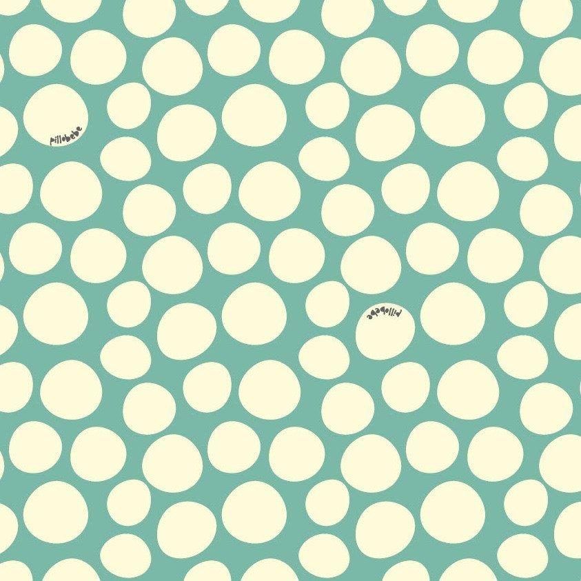 Organic Cotton Play Mat/quilted Blanket - Forest Friends/mint Pebbles Reversible