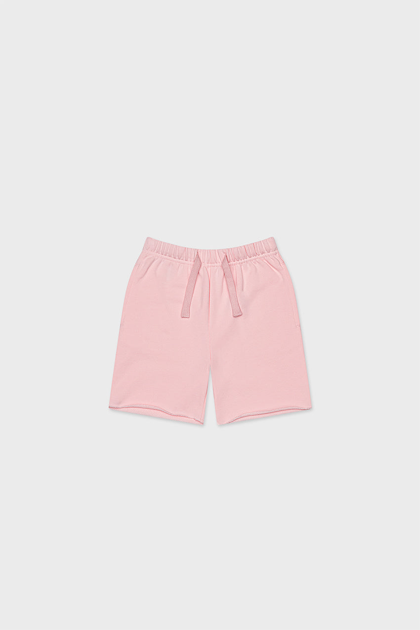 Cotton Sweat Short With Raw Hem