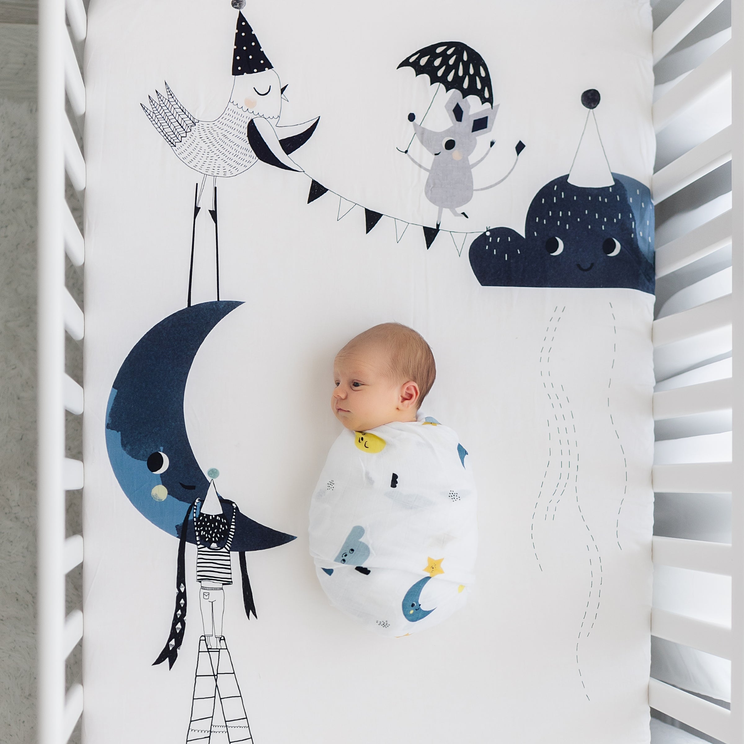 Moon & Stars Swaddle 3-pack